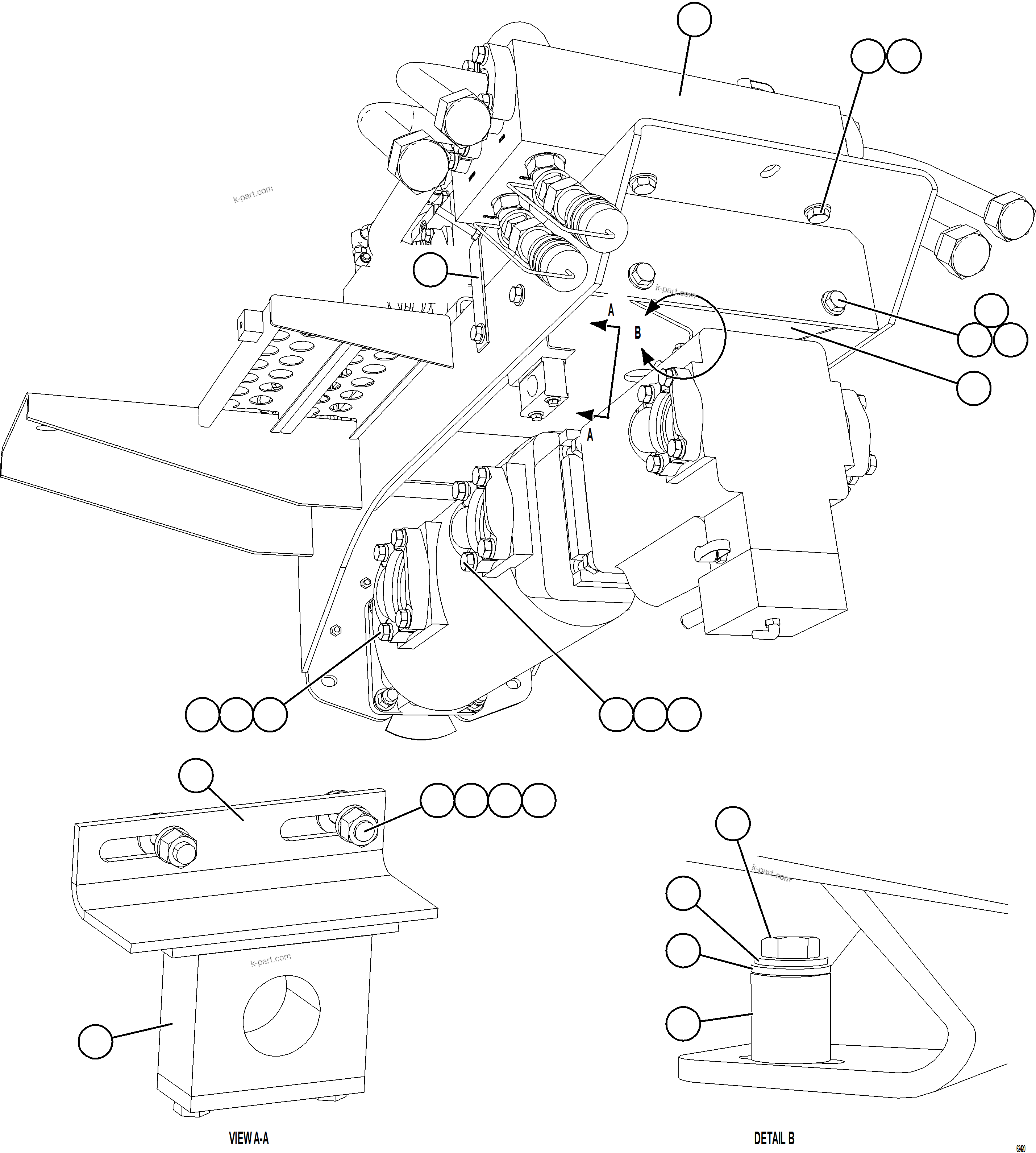 Komatsu parts book diagram for AFE78-D 930E-5 S/N A40027 - A40028 BMA GOONYELLA: PUMP MODULE    3/3