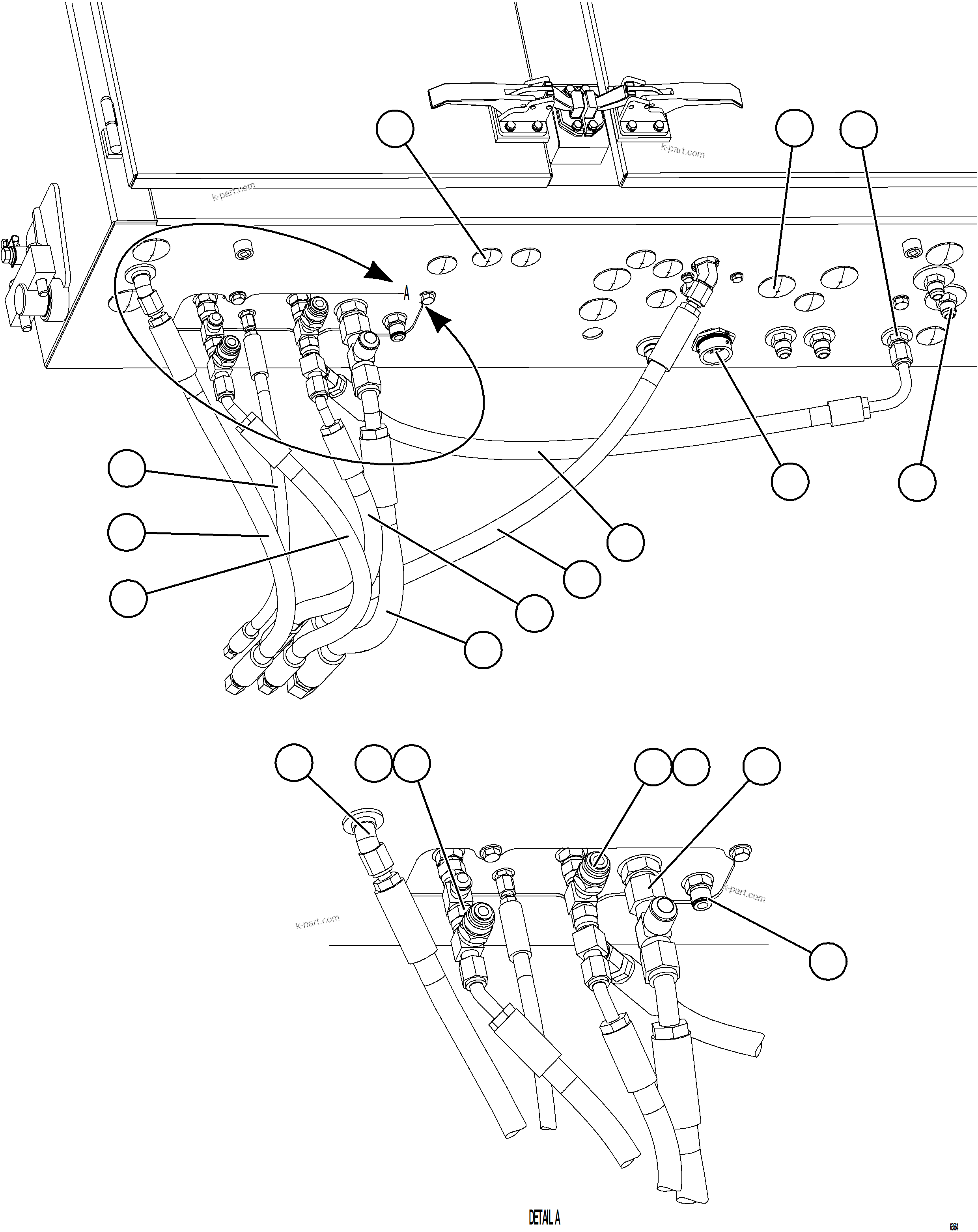 Komatsu parts book diagram for AFE78-D 930E-5 S/N A40027 - A40028 BMA GOONYELLA: CAB PIPING