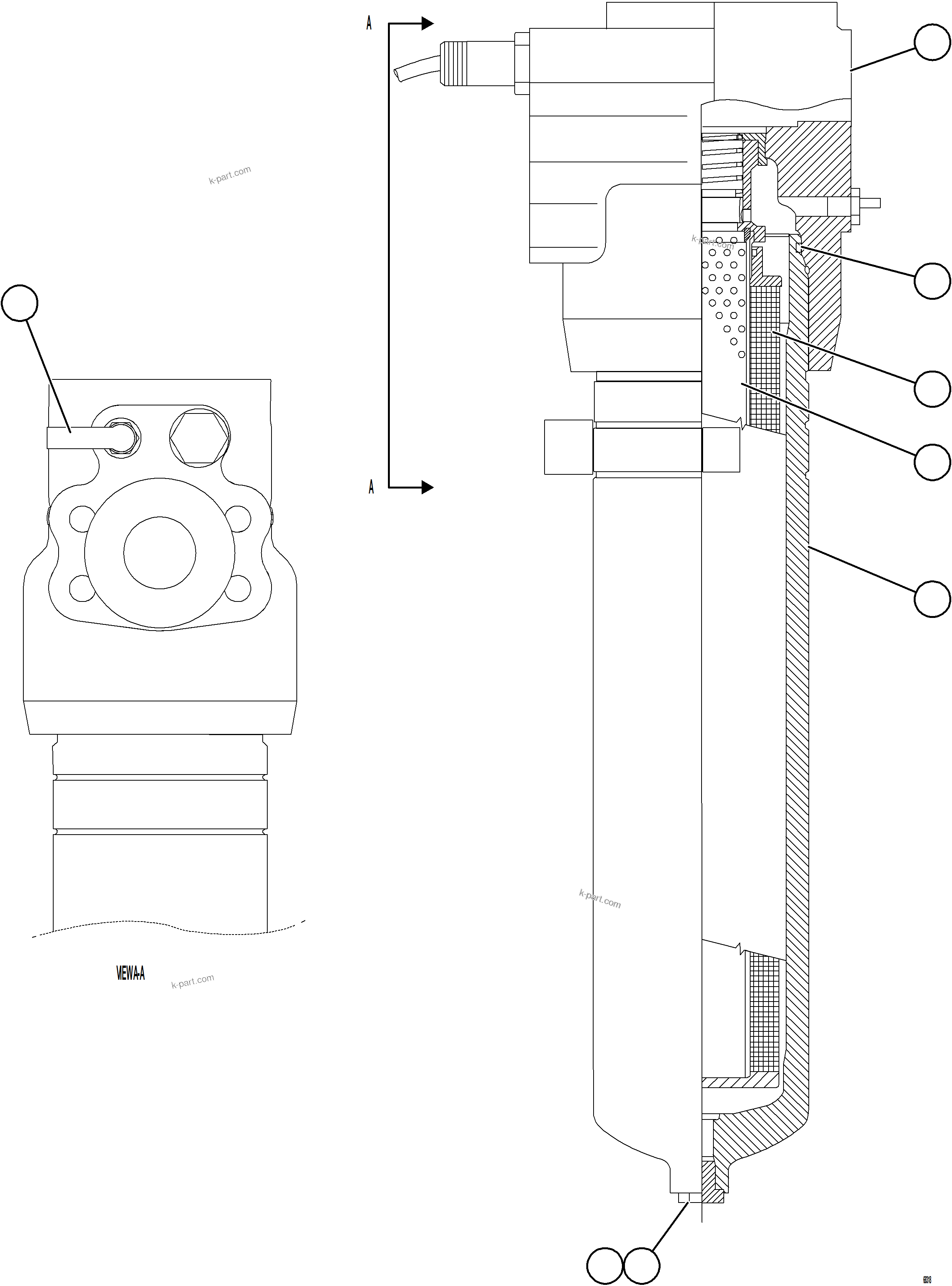 Komatsu parts book diagram for AFE78-D 930E-5 S/N A40027 - A40028 BMA GOONYELLA: HYDRAULIC FILTER - STEERING    58F-60-40350