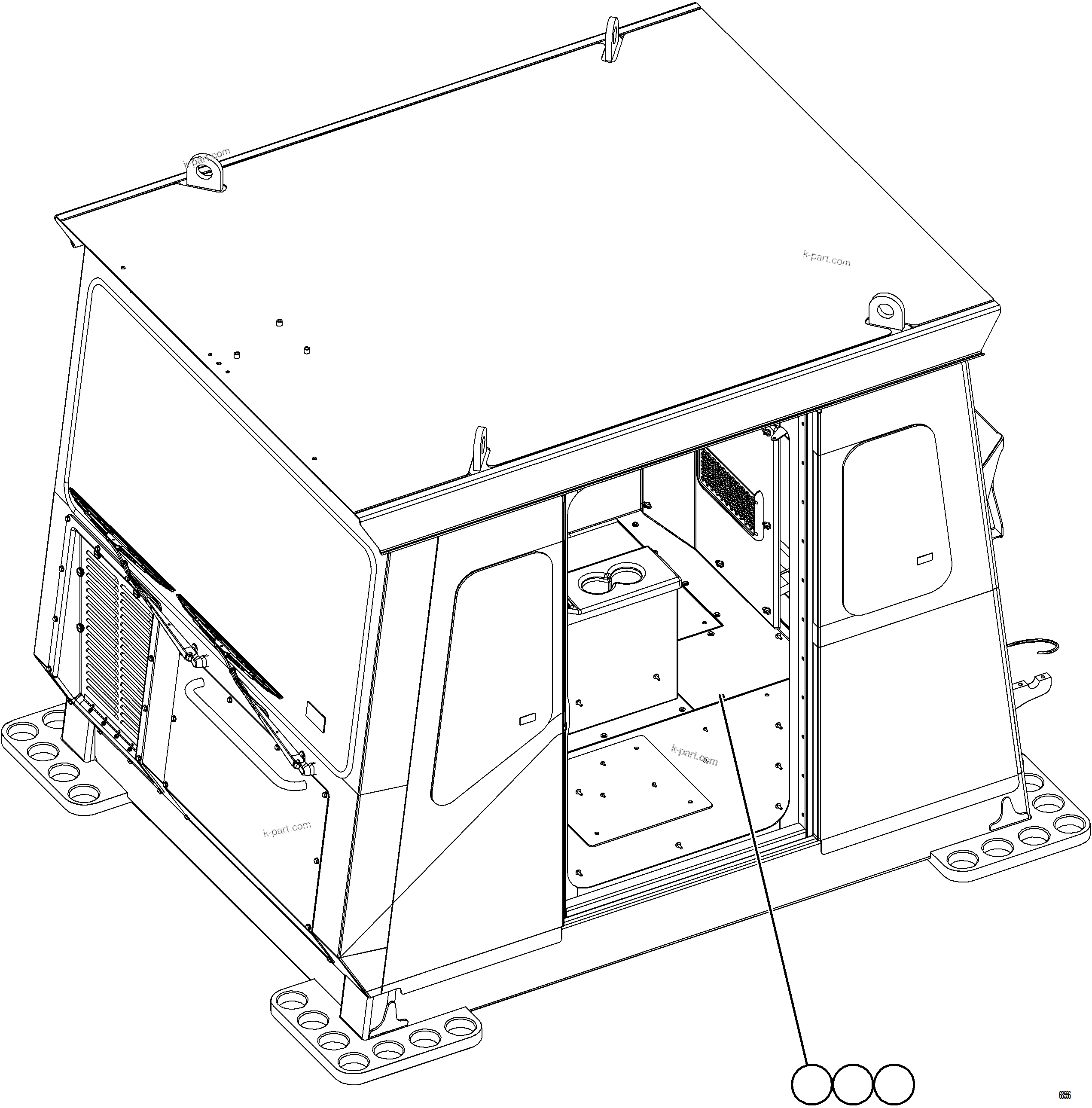Komatsu parts book diagram for AFE78-D 930E-5 S/N A40027 - A40028 BMA GOONYELLA: CAB ACCESS COVERS