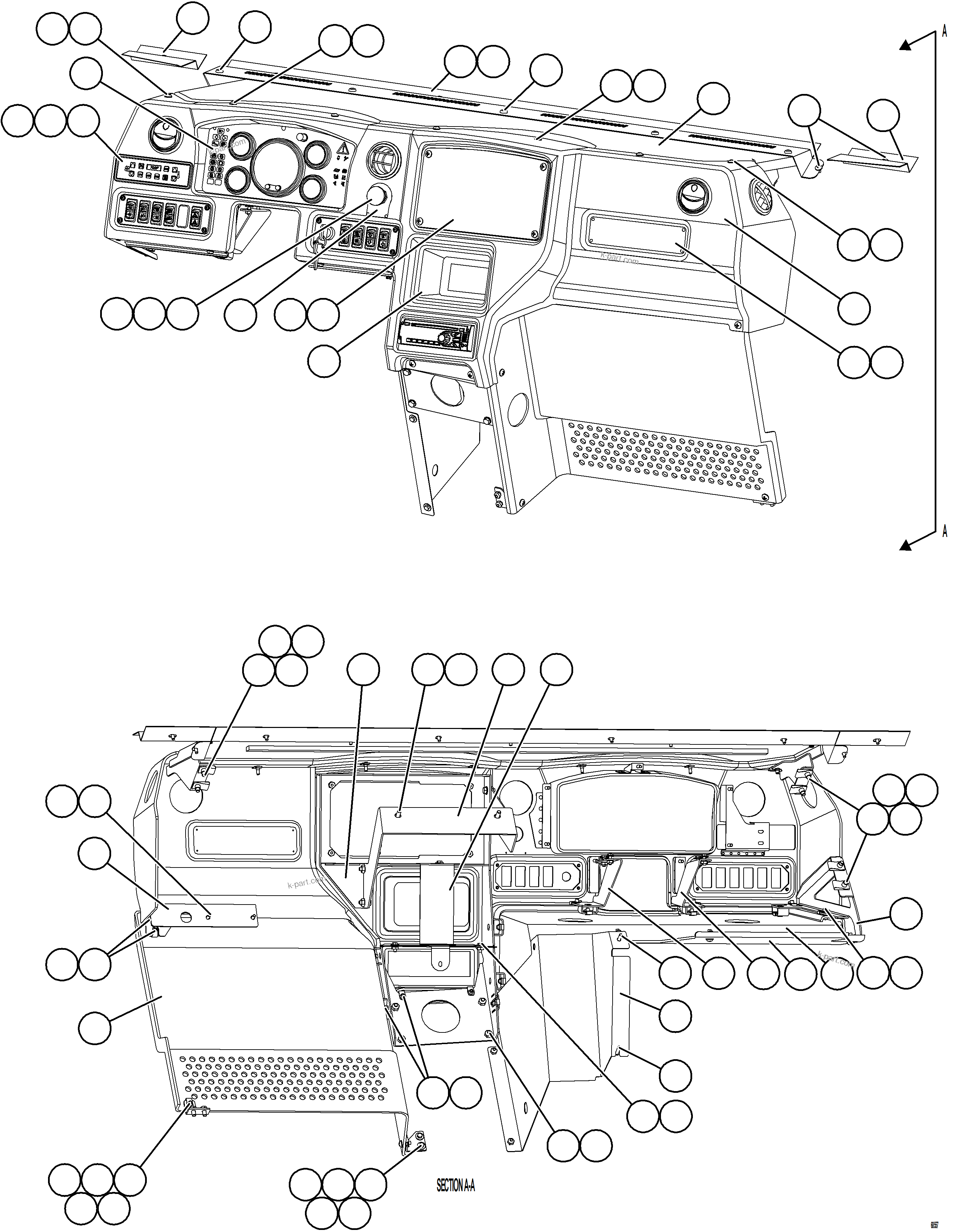 Komatsu parts book diagram for AFE78-D 930E-5 S/N A40027 - A40028 BMA GOONYELLA: INSTRUMENT PANEL ASSEMBLY