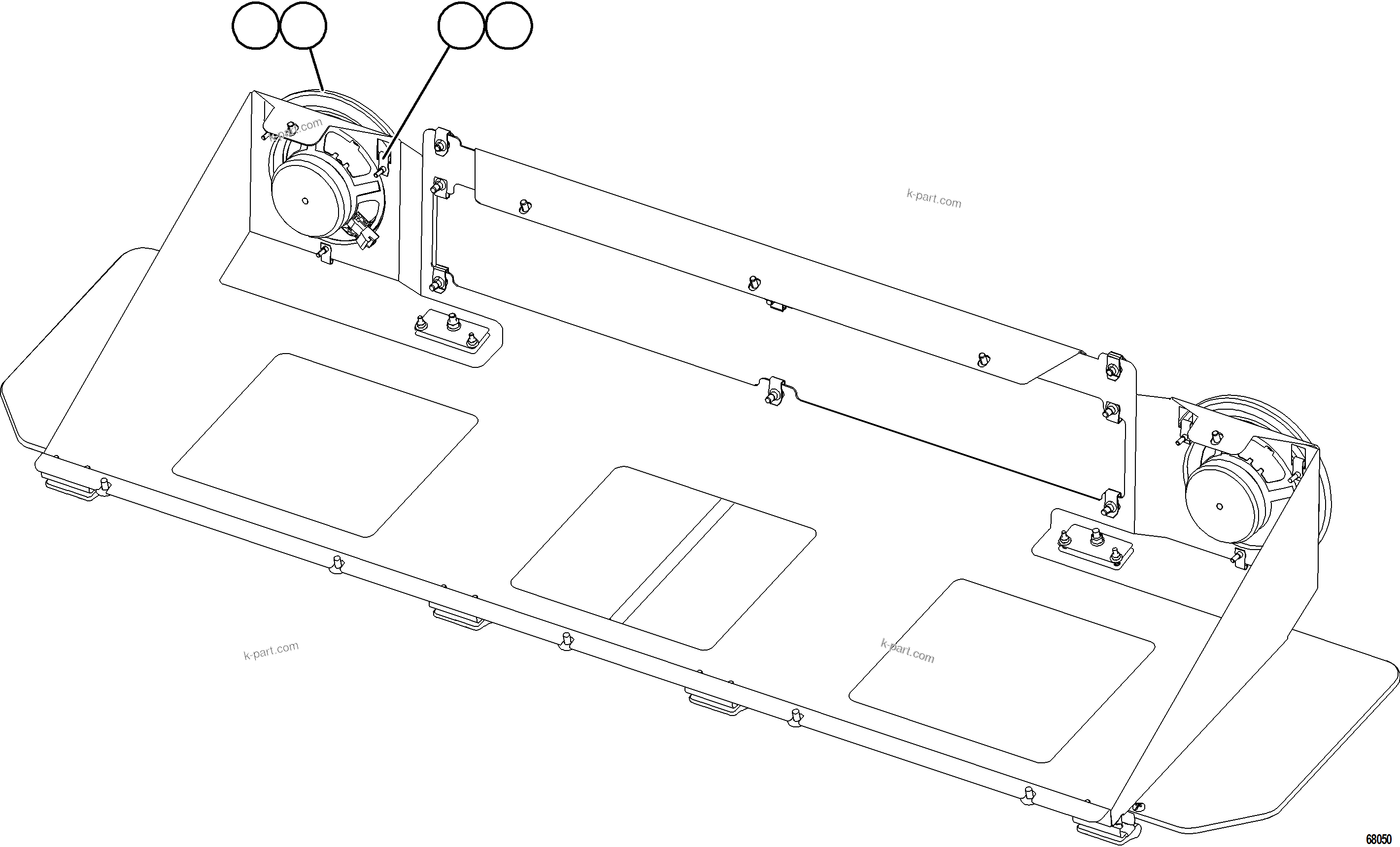 Komatsu parts book diagram for AFE78-D 930E-5 S/N A40027 - A40028 BMA GOONYELLA: FRONT SPEAKER INSTALLATION