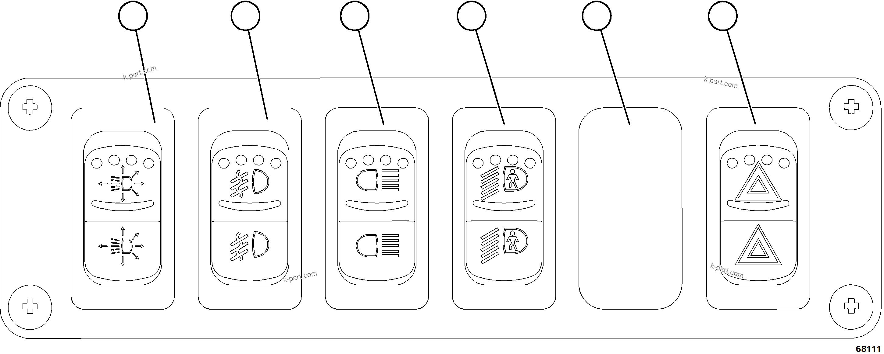 Komatsu parts book diagram for AFE78-D 930E-5 S/N A40027 - A40028 BMA GOONYELLA: LOWER LH DASH MODULE    58E-54-25350