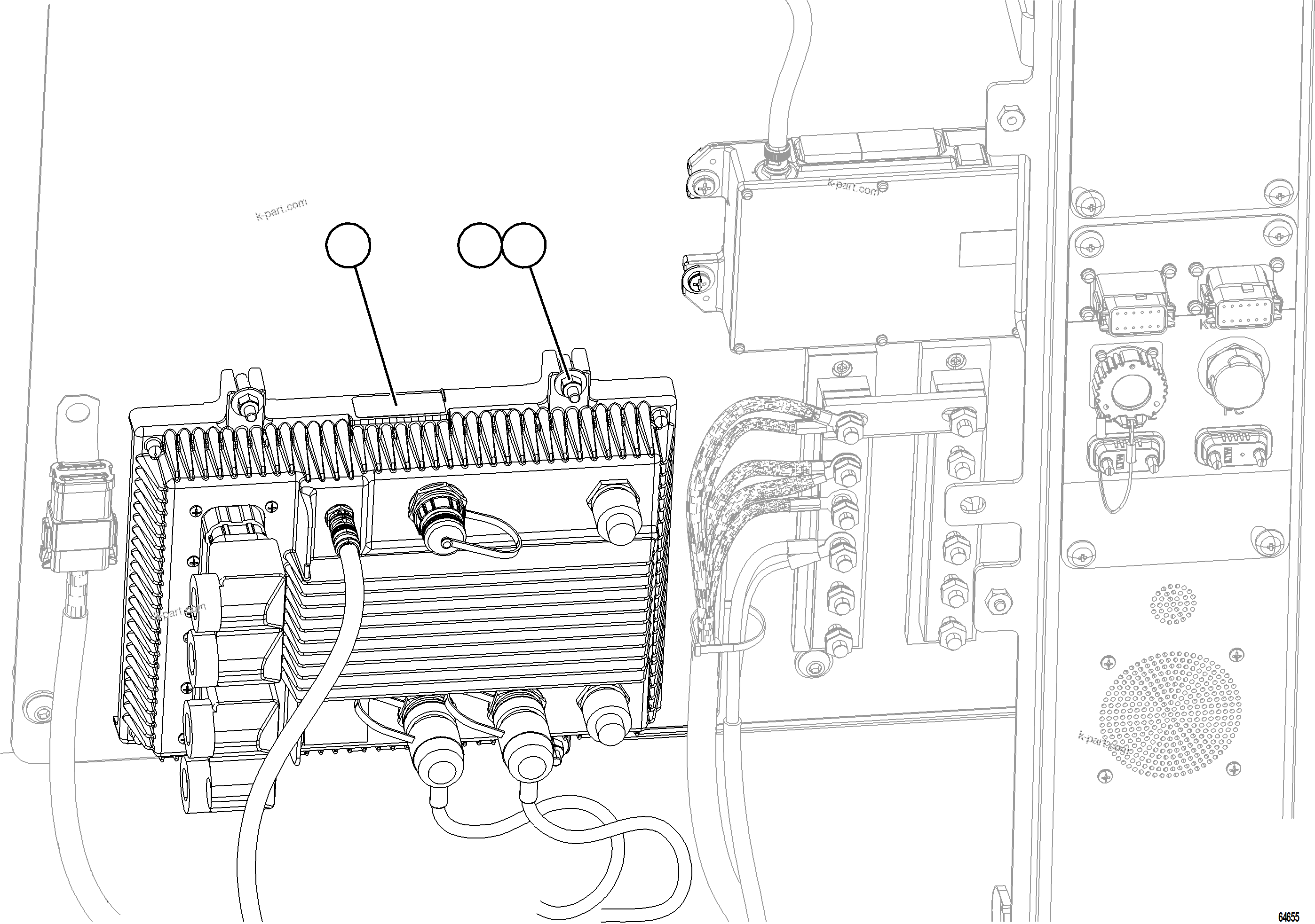 Komatsu parts book diagram for AFE78-D 930E-5 S/N A40027 - A40028 BMA GOONYELLA: KOMTRAX PLUS II CONTROLLER INSTALLATION