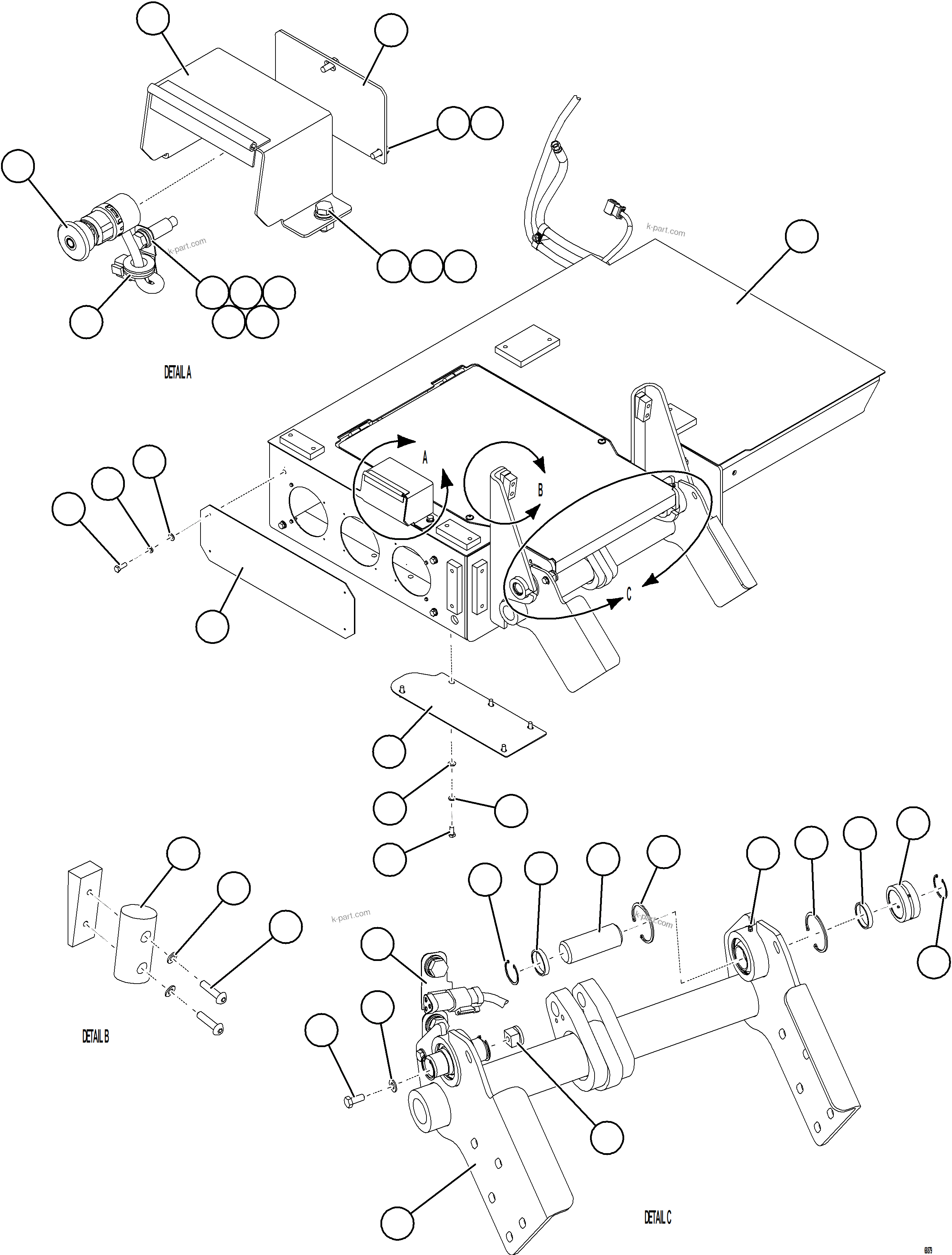 Komatsu parts book diagram for AFE78-D 930E-5 S/N A40027 - A40028 BMA GOONYELLA: PLATFORM ASSEMBLY    1/2
