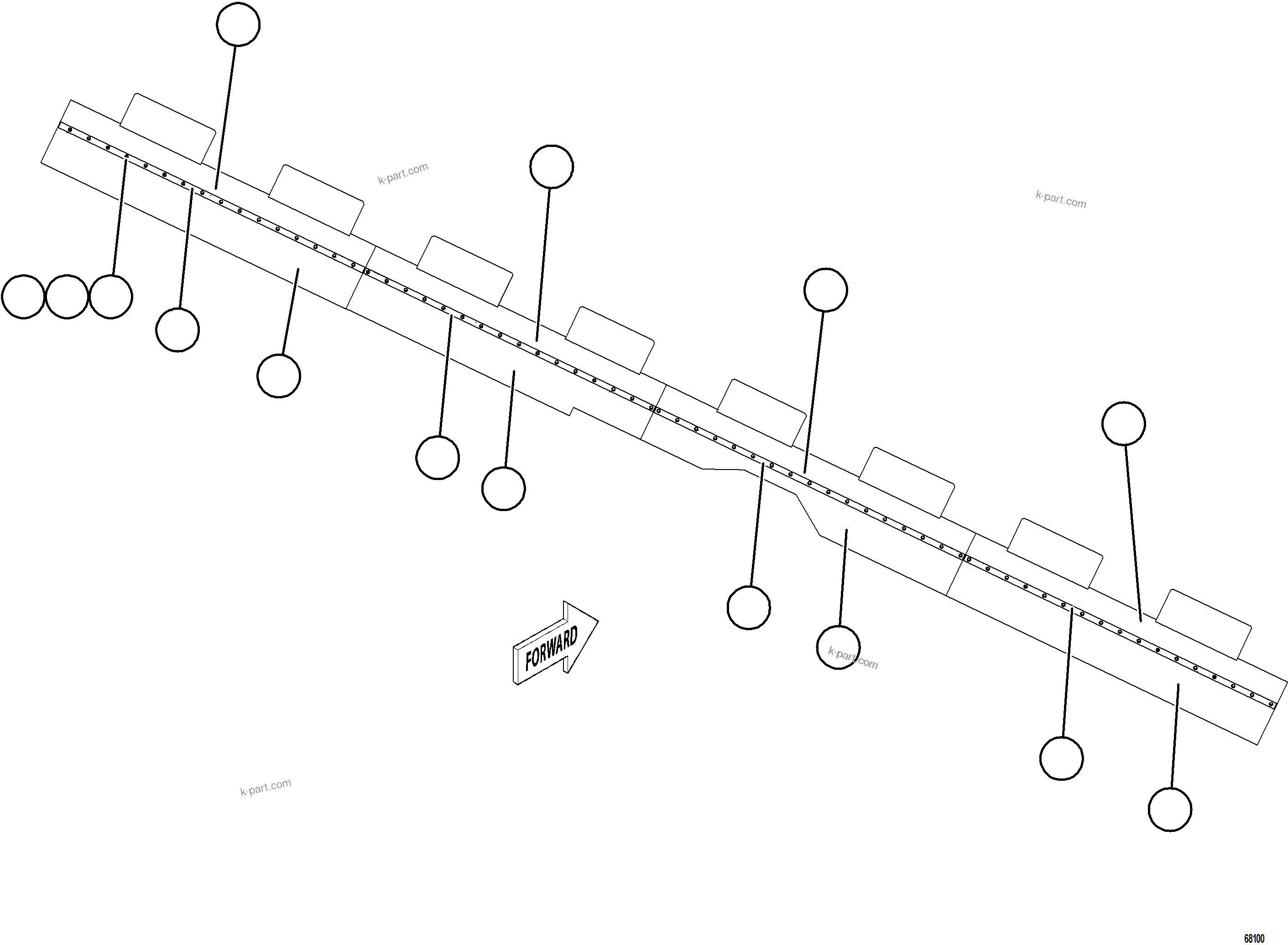 Komatsu parts book diagram for AFE78-D 930E-5 S/N A40027 - A40028 BMA GOONYELLA: BODY MUD FLAPS    1/2