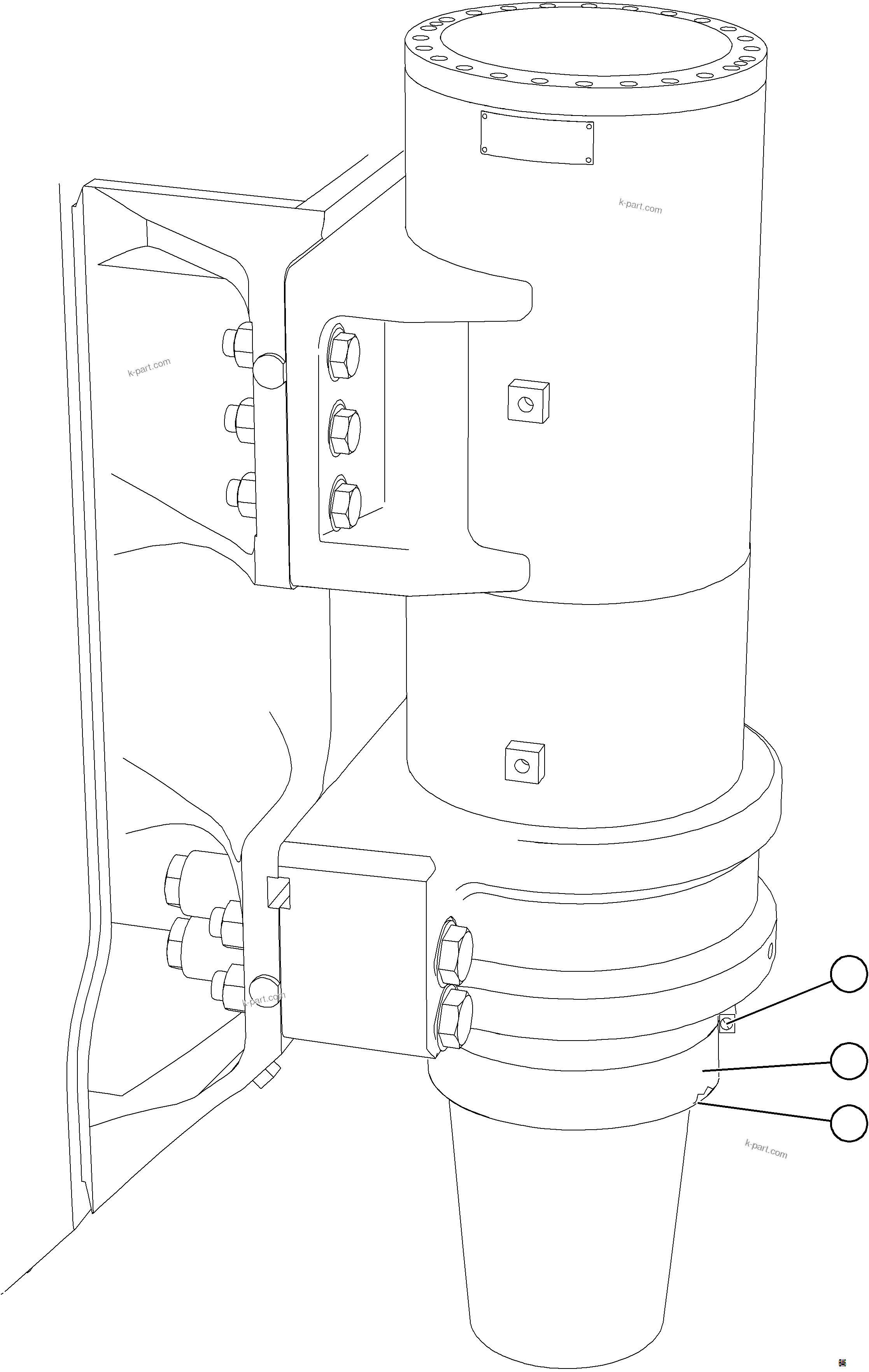 Komatsu parts book diagram for AFE78-D 930E-5 S/N A40027 - A40028 BMA GOONYELLA: FRONT SUSPENSION INSTALLATION    2/3