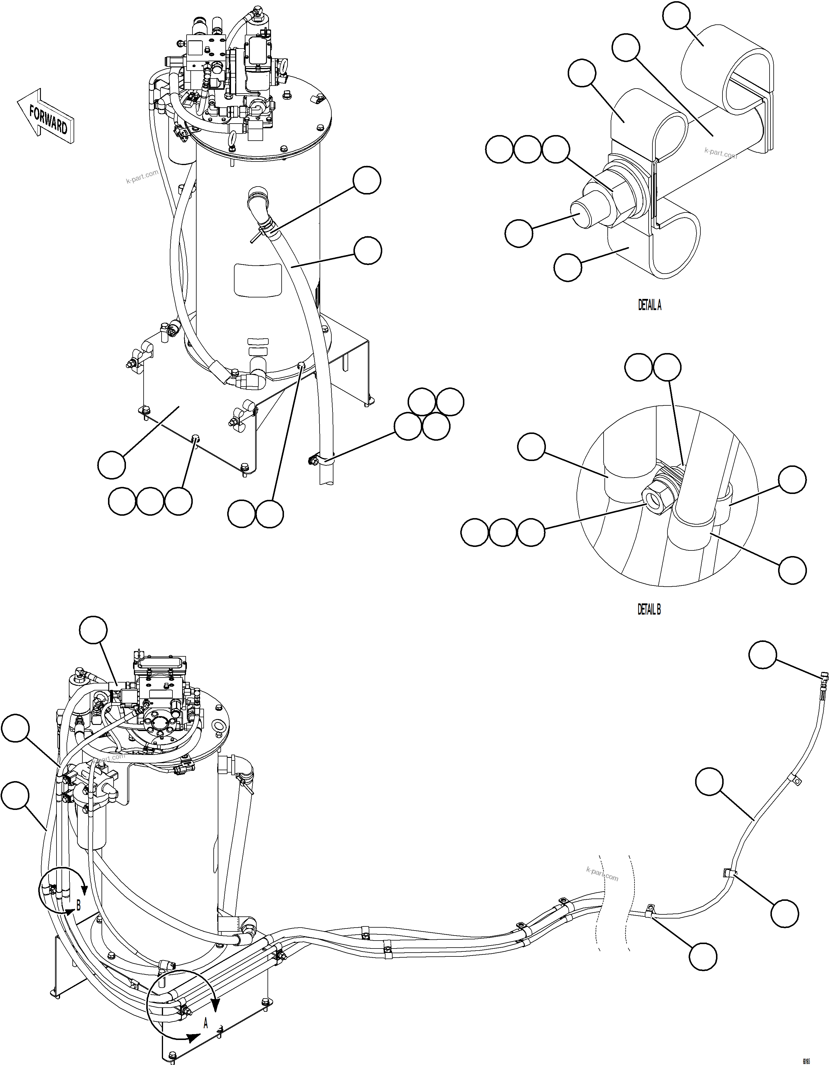 Komatsu parts book diagram for AFE78-D 930E-5 S/N A40027 - A40028 BMA GOONYELLA: AUTOMATIC LUBRICATION SYSTEM    1/4