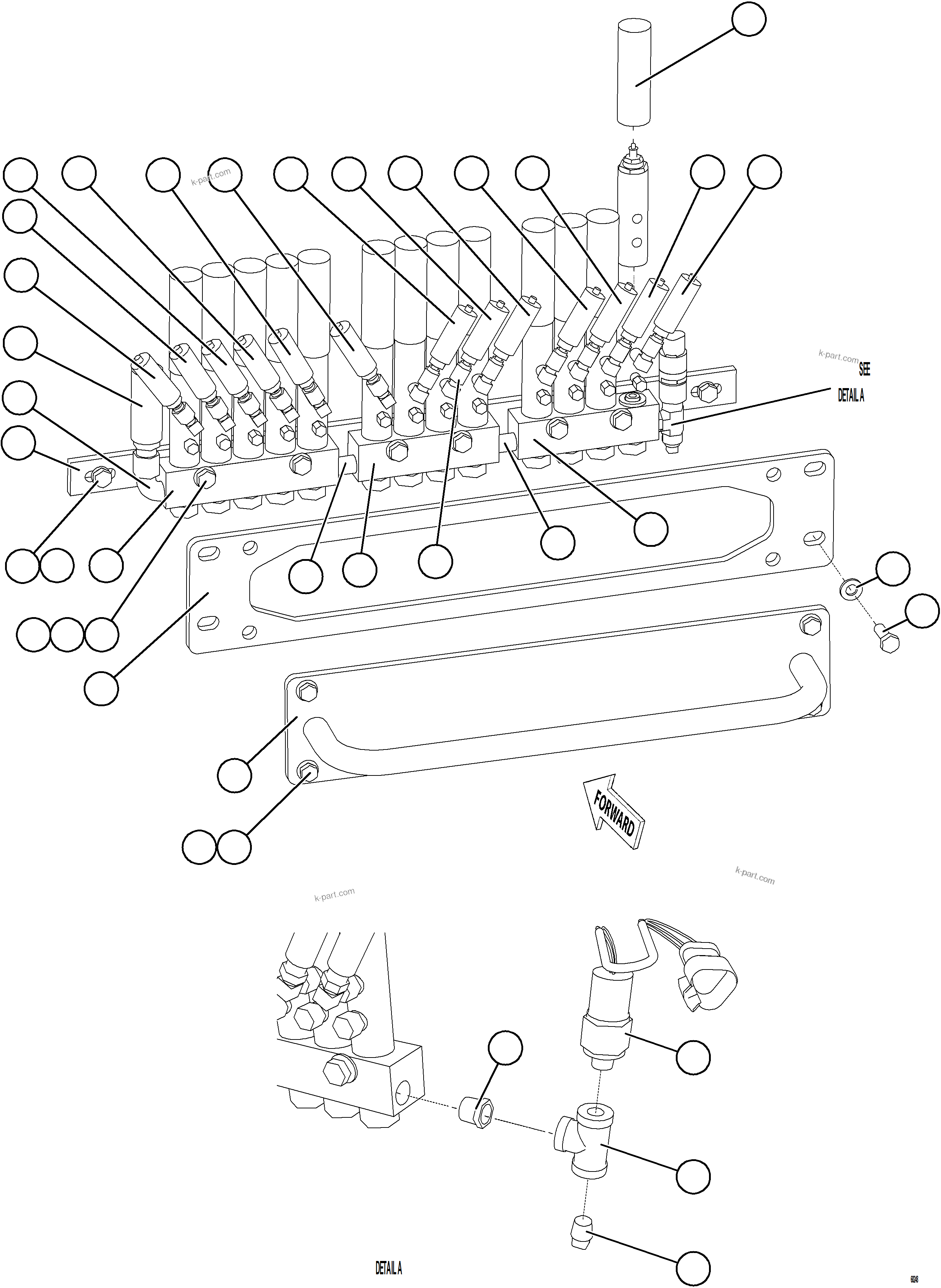 Komatsu parts book diagram for AFE78-D 930E-5 S/N A40027 - A40028 BMA GOONYELLA: AUTOMATIC LUBRICATION SYSTEM - REAR AXLE    1/2