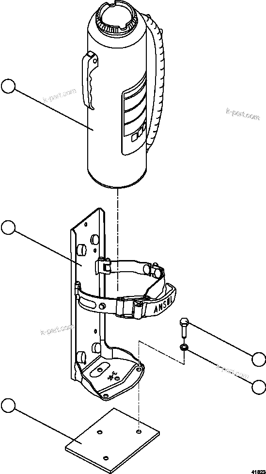 Komatsu parts book diagram for AFE78-D 930E-5 S/N A40027 - A40028 BMA GOONYELLA: FIRE EXTINGUISHER