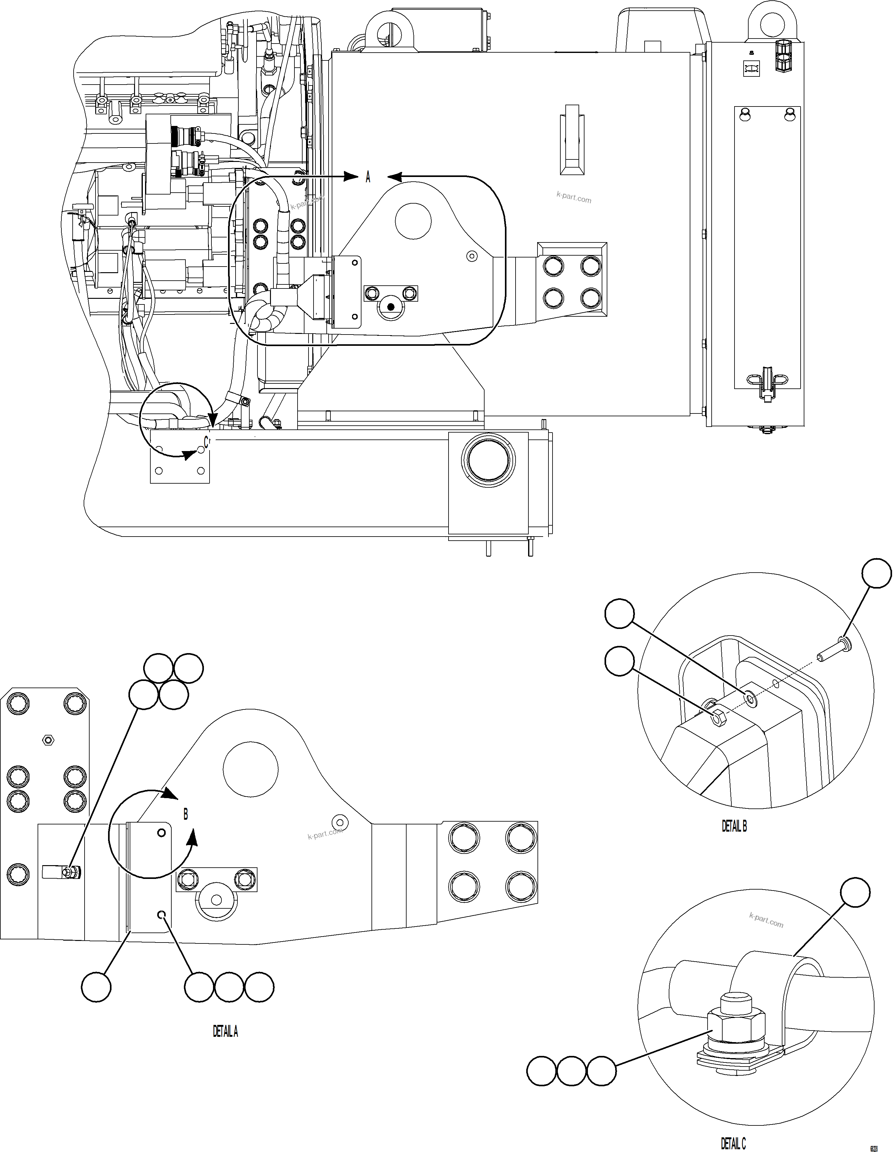 Komatsu parts book diagram for AFE78-E 930E-5 S/N A40022, A40024 - A40025  TECK: STARTING SYSTEM WIRING    2/3