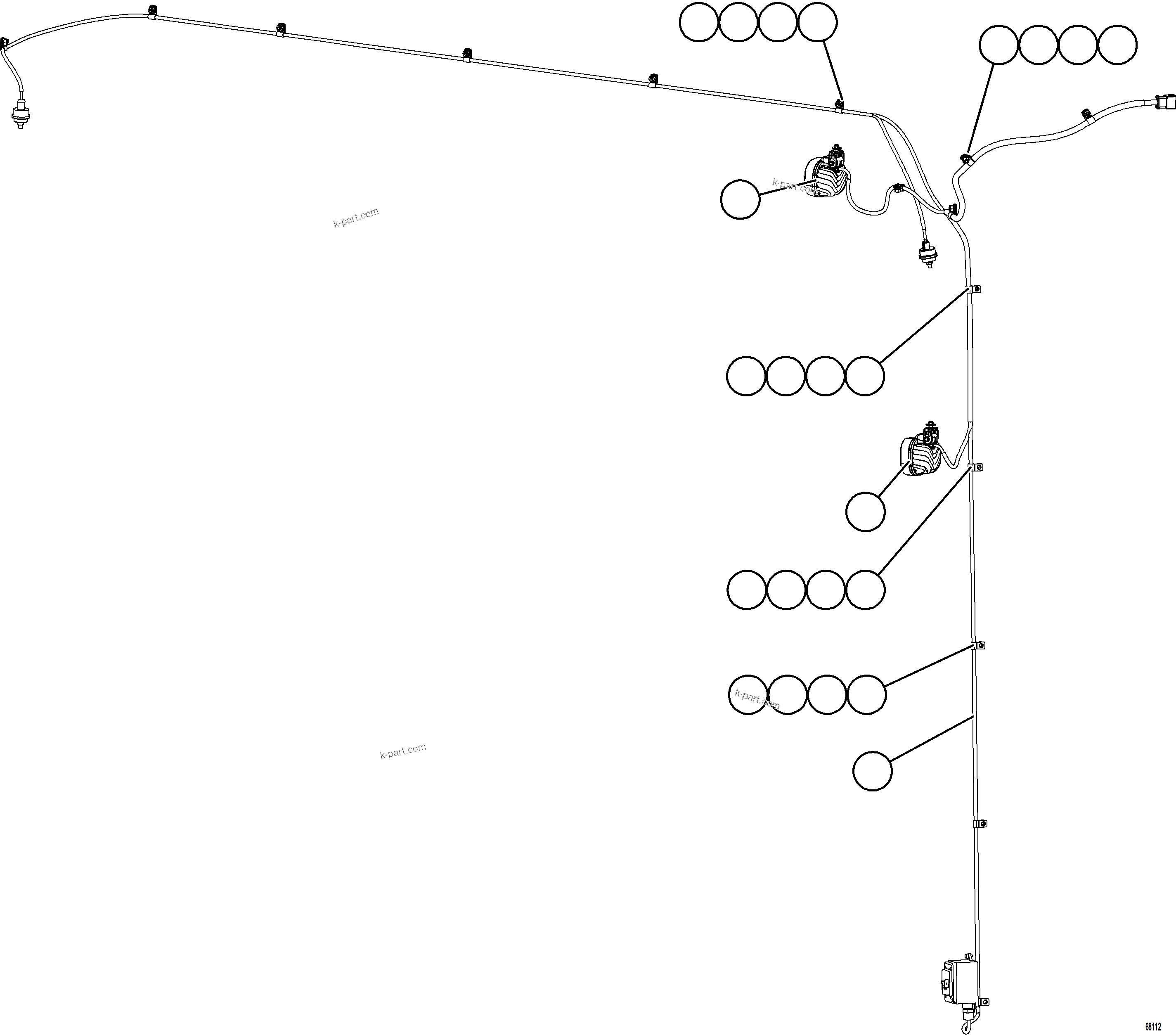 Komatsu parts book diagram for AFE78-E 930E-5 S/N A40022, A40024 - A40025  TECK: LH ENGINE BAY LIGHTS