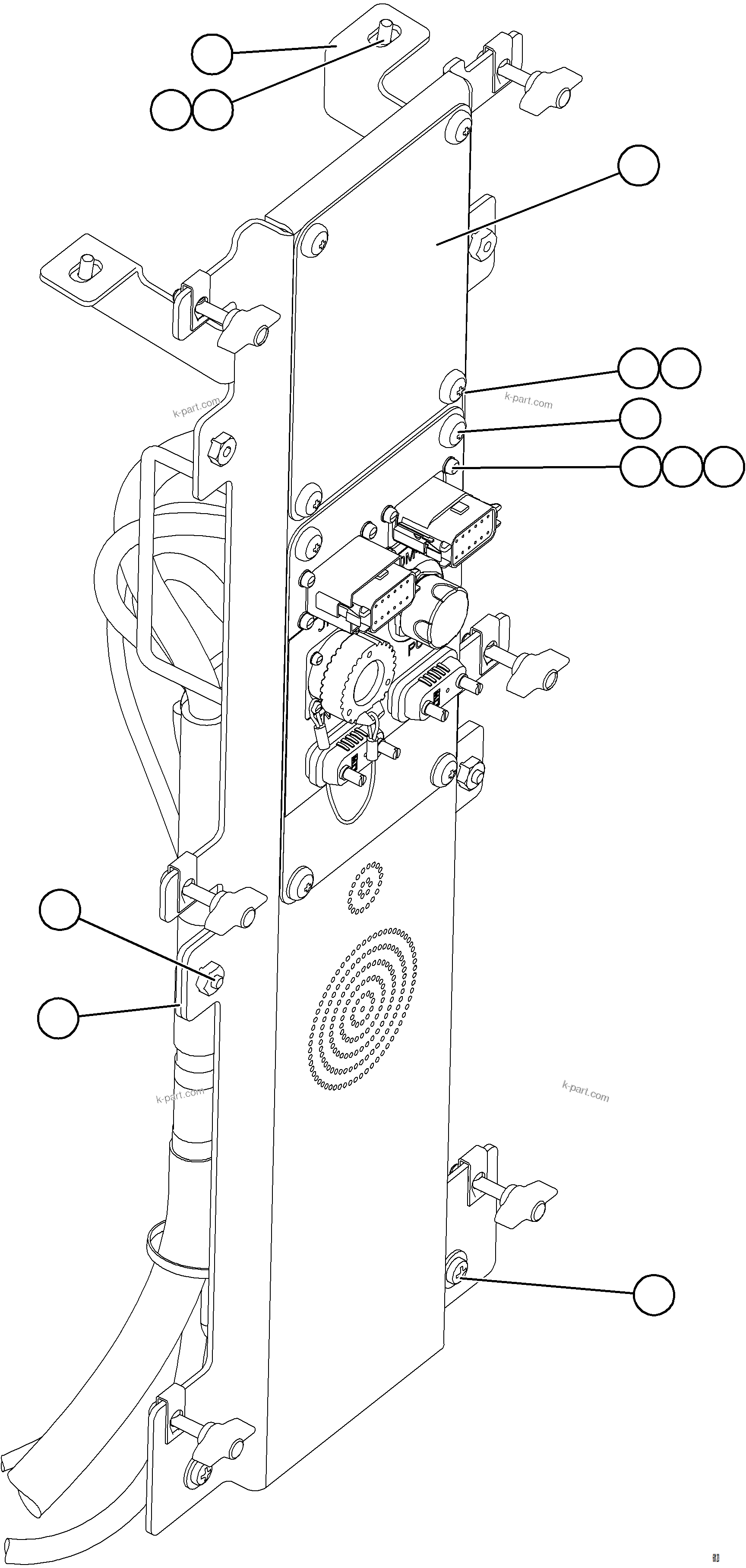 Komatsu parts book diagram for AFE78-E 930E-5 S/N A40022, A40024 - A40025  TECK: DIAGNOSTIC PANEL INSTALLATION    1/2