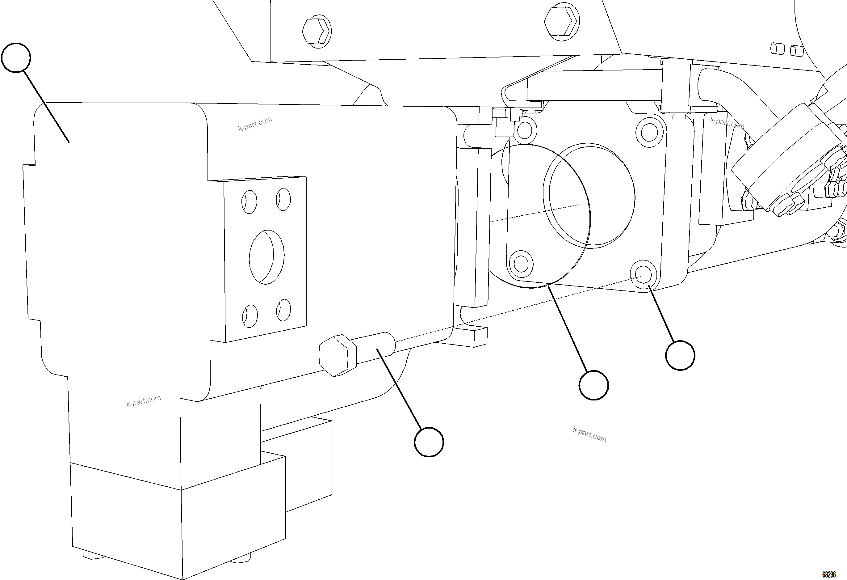 Komatsu parts book diagram for AFE78-E 930E-5 S/N A40022, A40024 - A40025  TECK: STEERING PUMP INSTALLATION