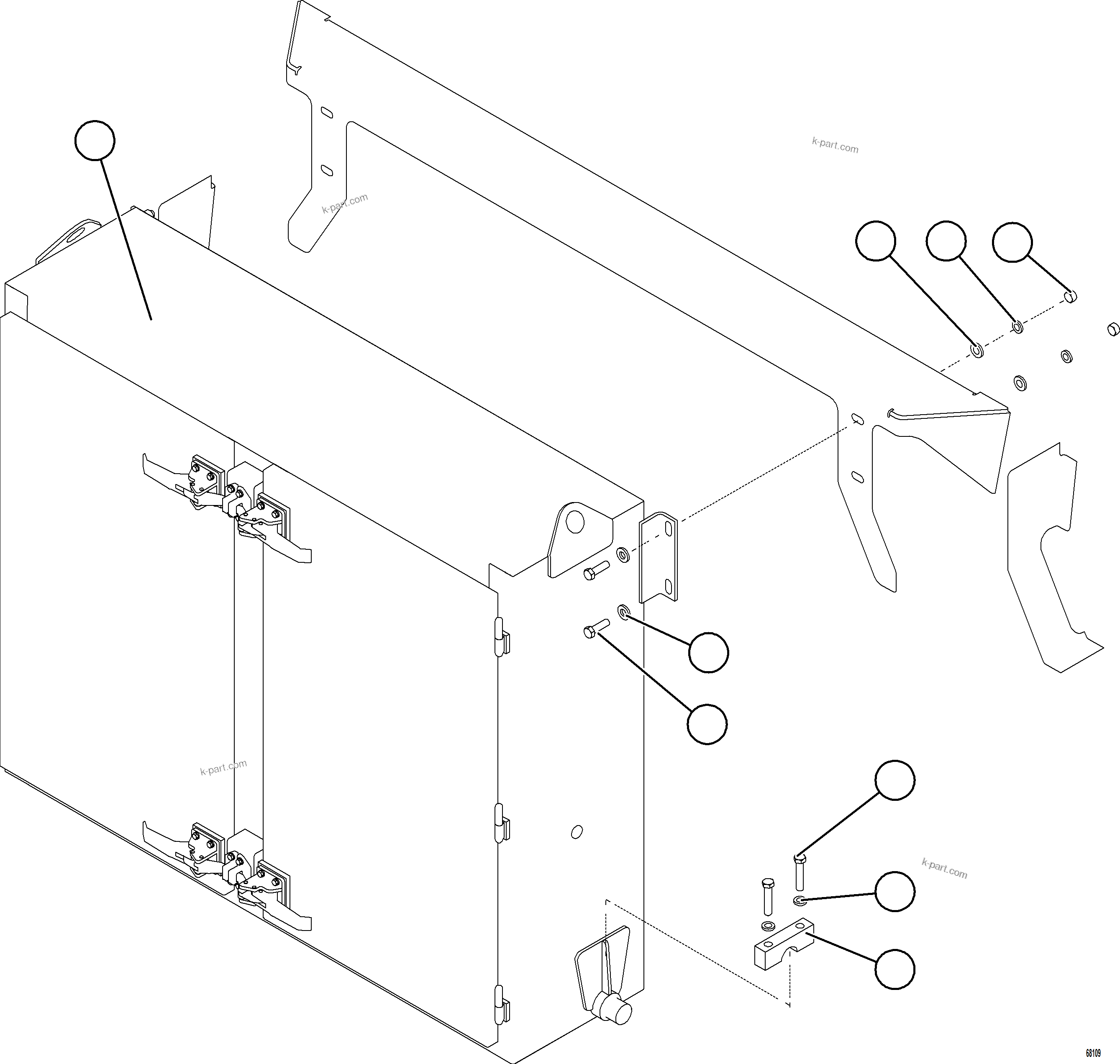 Komatsu parts book diagram for AFE78-E 930E-5 S/N A40022, A40024 - A40025  TECK: HYDRAULIC BRAKE CABINET MOUNTING