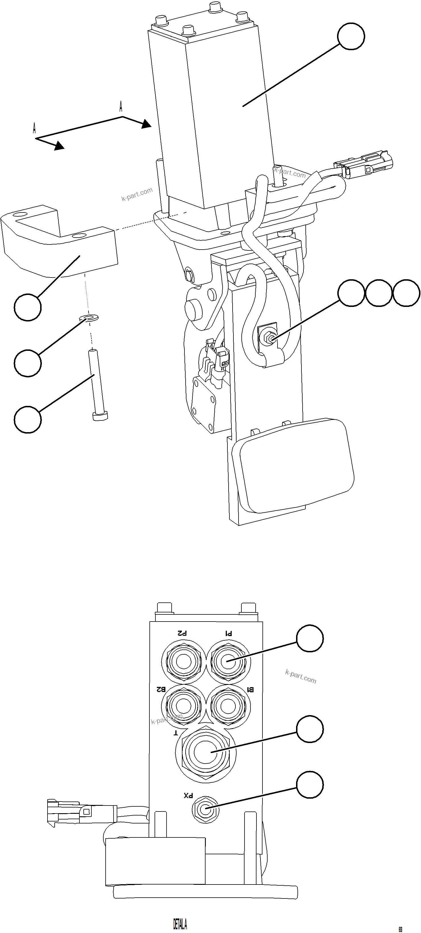 Komatsu parts book diagram for AFE78-E 930E-5 S/N A40022, A40024 - A40025  TECK: RETARD/BRAKE PEDAL INSTALLATION