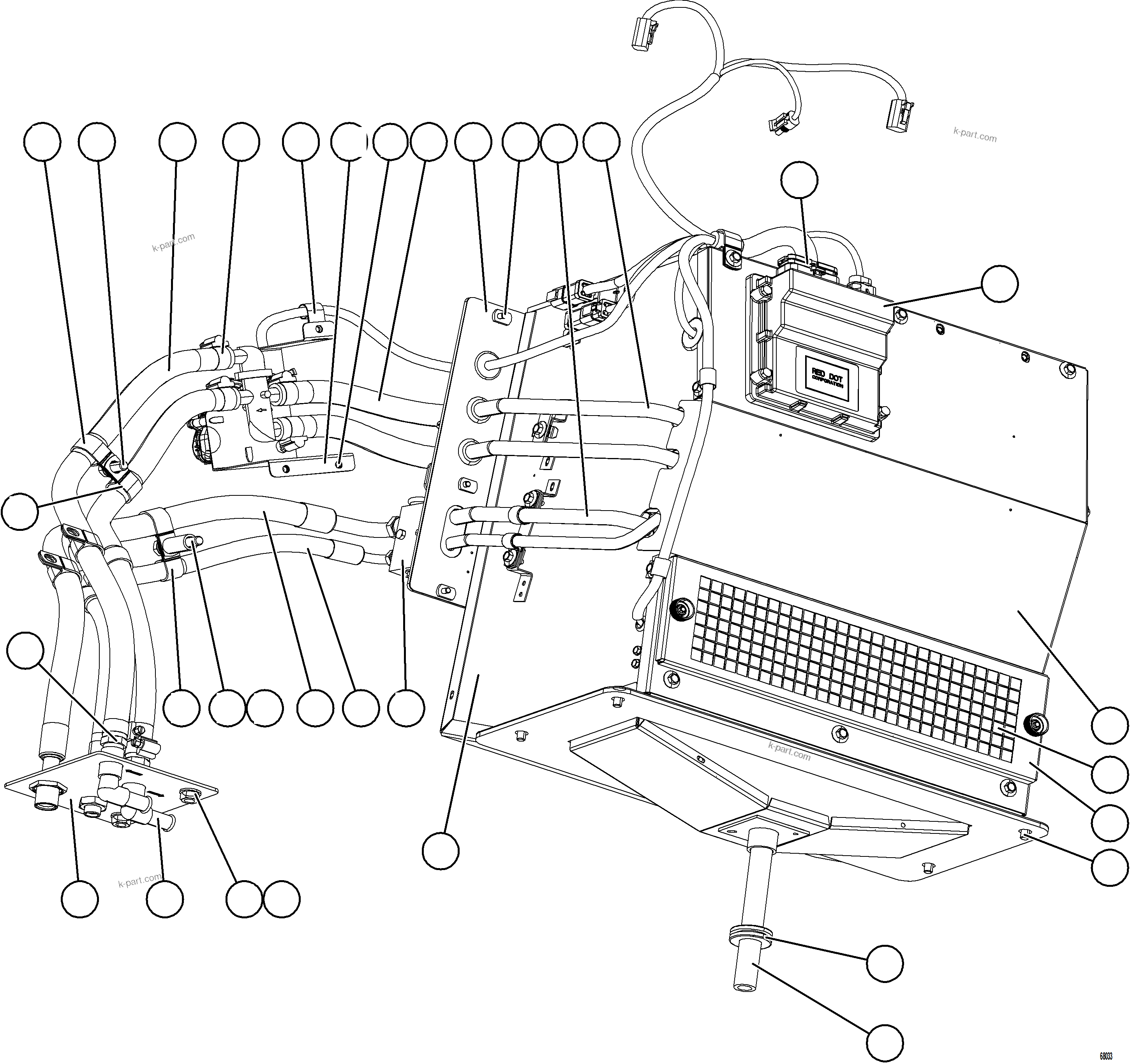 Komatsu parts book diagram for AFE78-E 930E-5 S/N A40022, A40024 - A40025  TECK: HVAC INSTALLATION    3/4