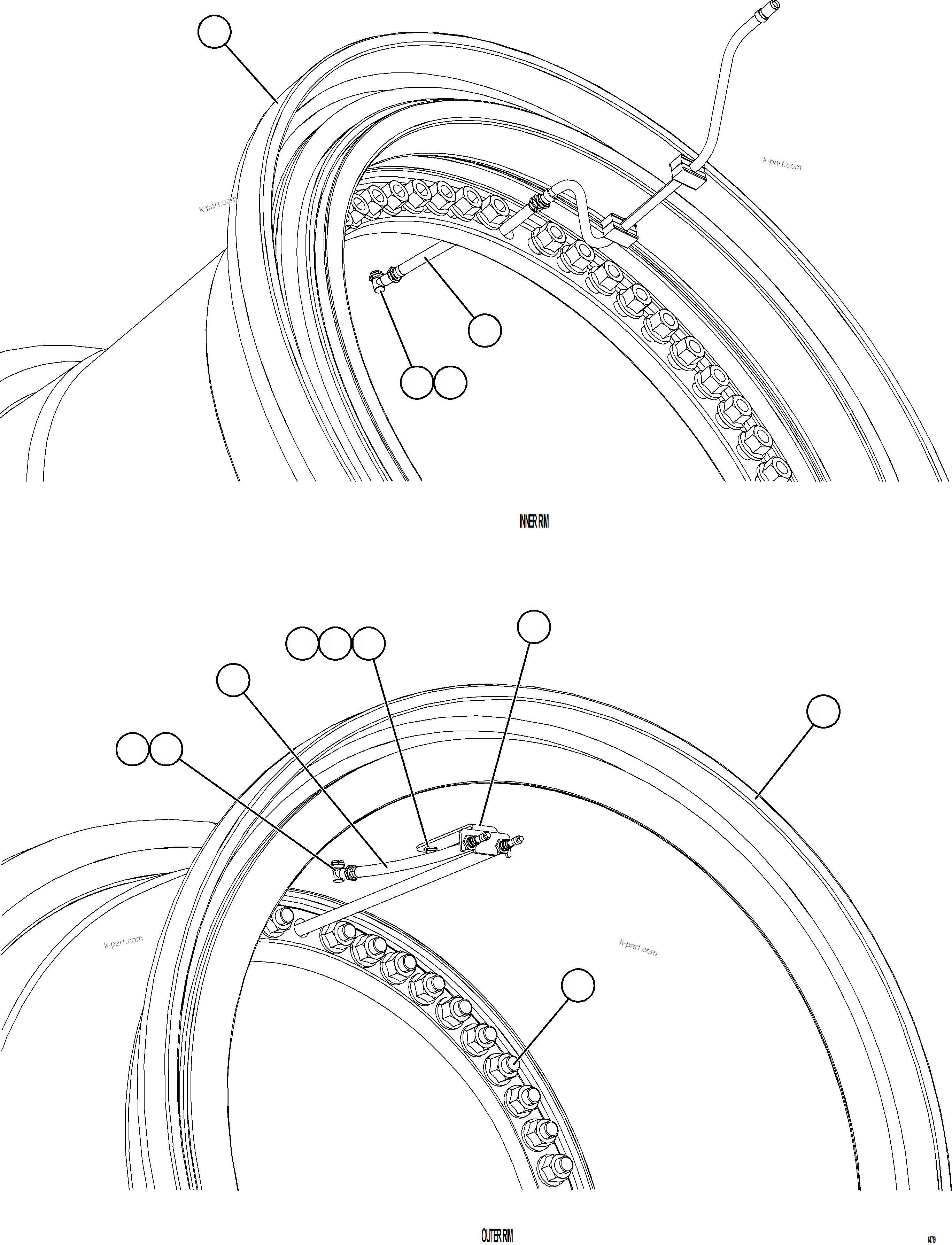 Komatsu parts book diagram for AFE78-E 930E-5 S/N A40022, A40024 - A40025  TECK: REAR SMART WHEELS