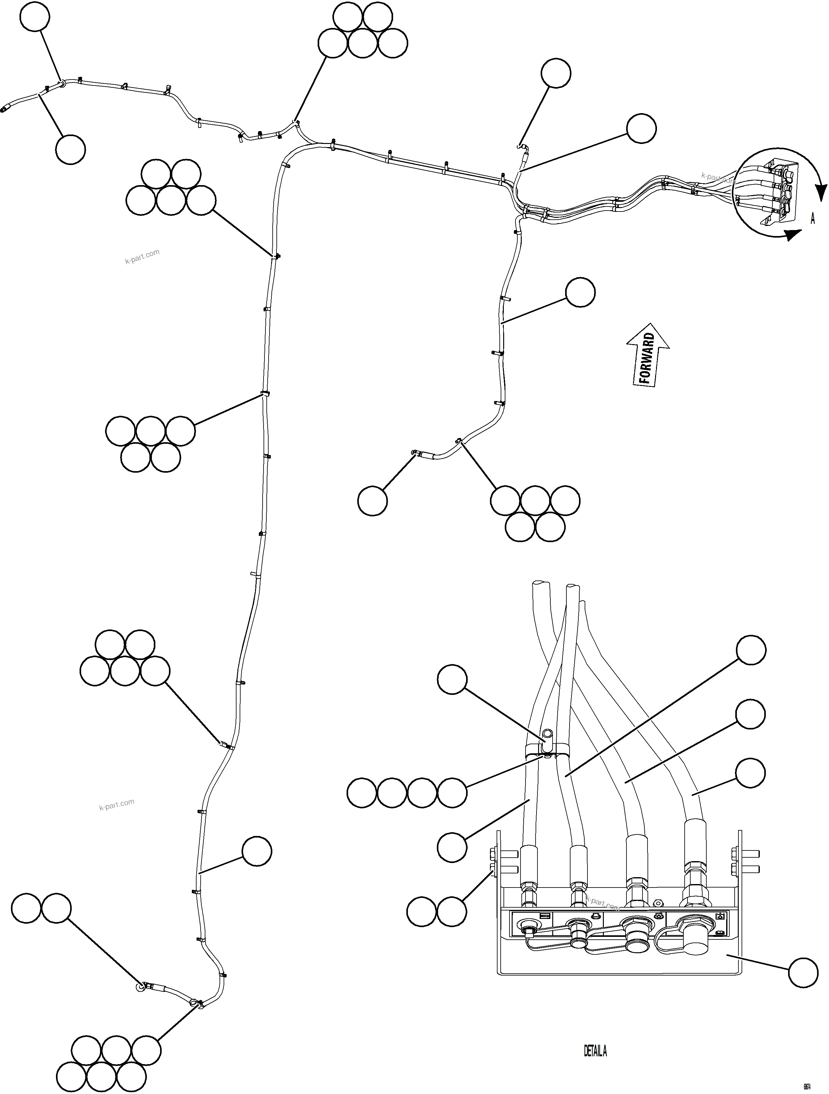 Komatsu parts book diagram for AFE78-E 930E-5 S/N A40022, A40024 - A40025  TECK: SERVICE CENTER - RH