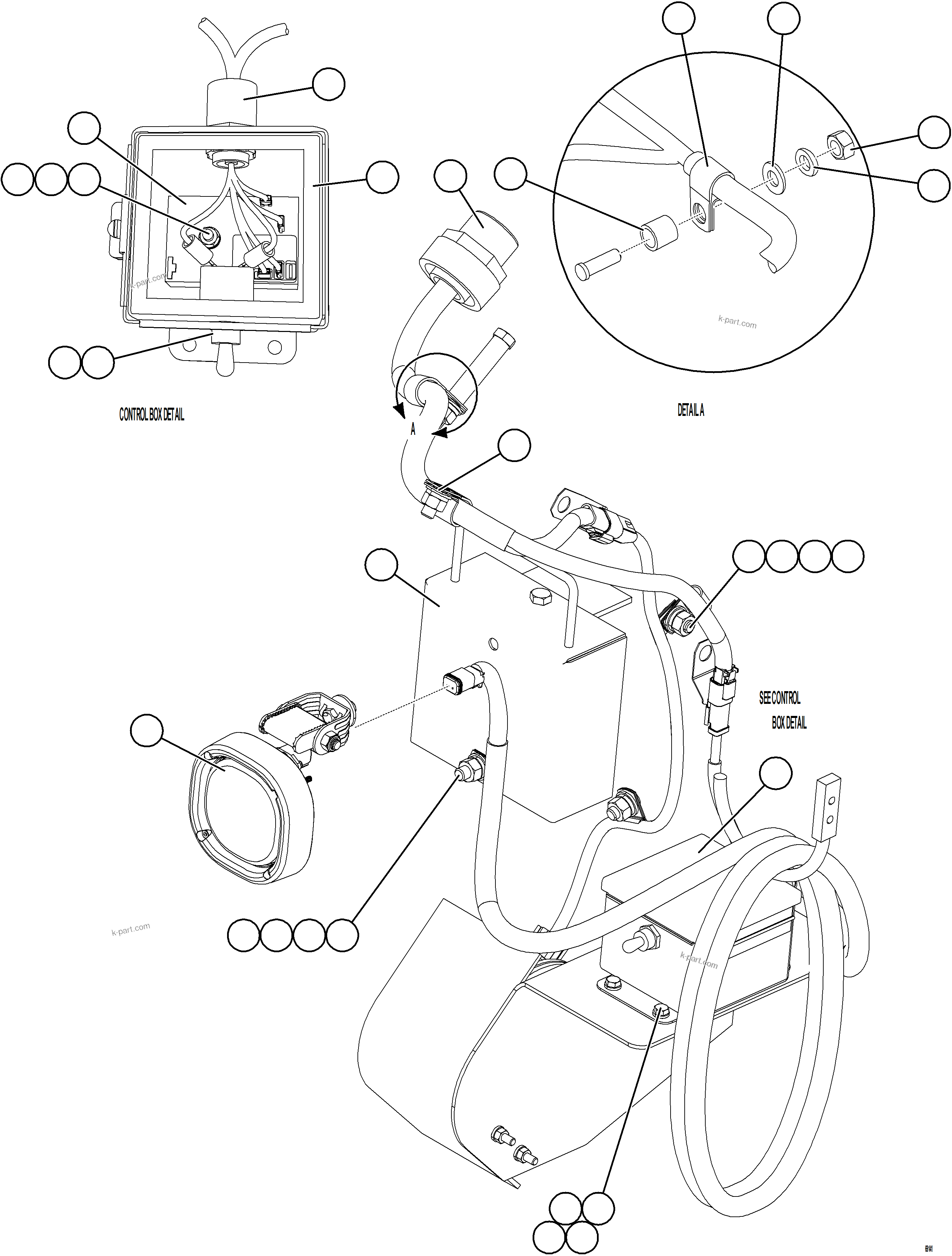 Komatsu parts book diagram for AFE78-H 930E-5 S/N A40038 - A40041, A40044 - A40045, A40048 - A40049, A40053  SOUTHFLANK: REAR AXLE HOUSING SERVICE LIGHT