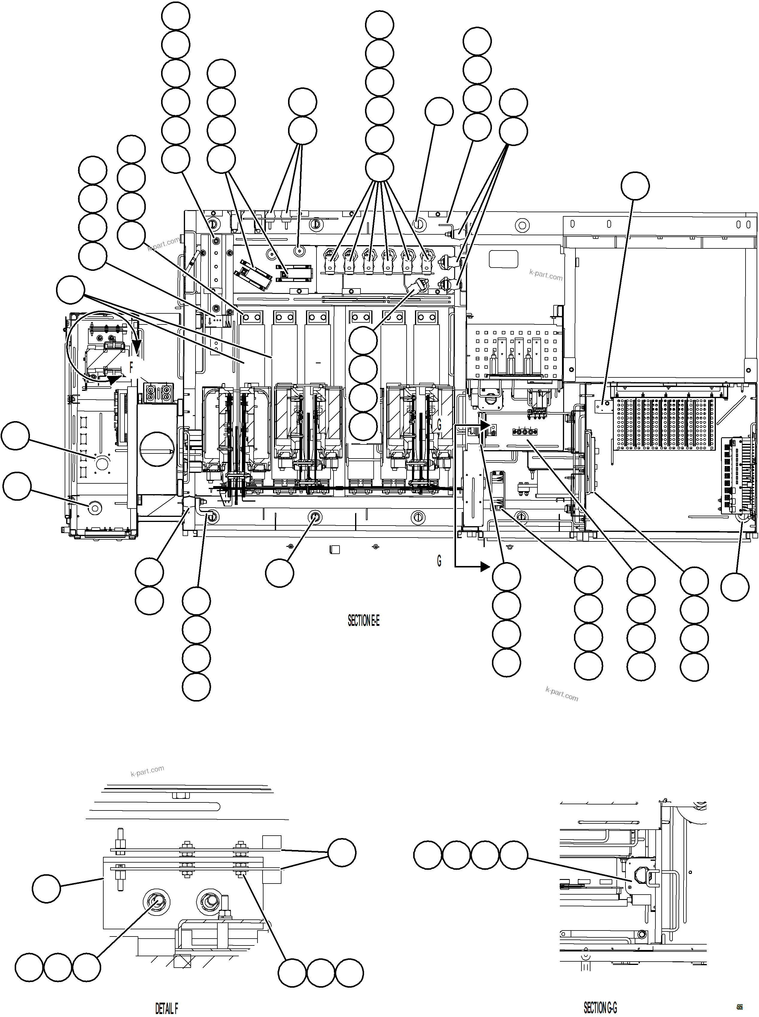Komatsu parts book diagram for AFE78-H 930E-5 S/N A40038 - A40041, A40044 - A40045, A40048 - A40049, A40053  SOUTHFLANK: CONTROL CABINET    3/7