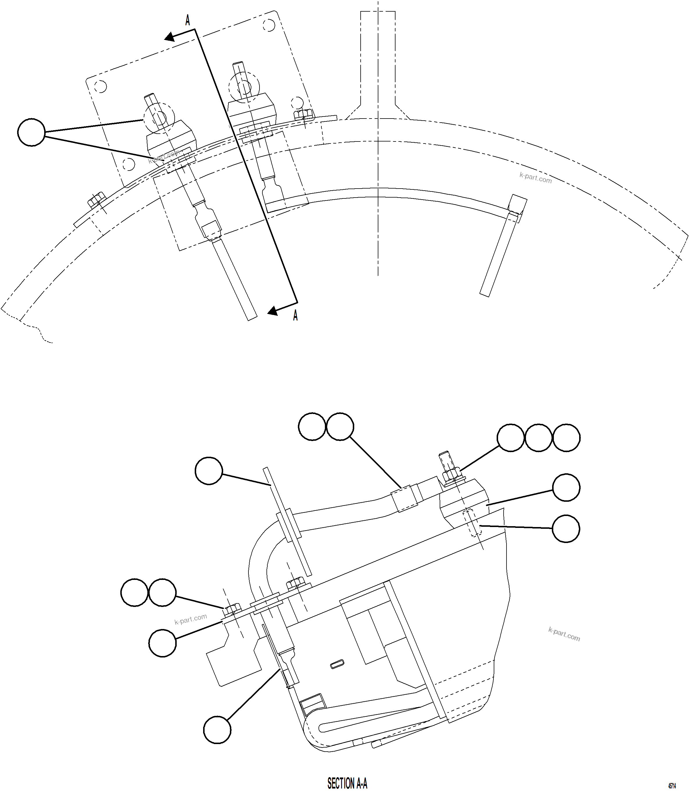 Komatsu parts book diagram for AFE78-H 930E-5 S/N A40038 - A40041, A40044 - A40045, A40048 - A40049, A40053  SOUTHFLANK: ALTERNATOR - TERTIARY CONNECTION