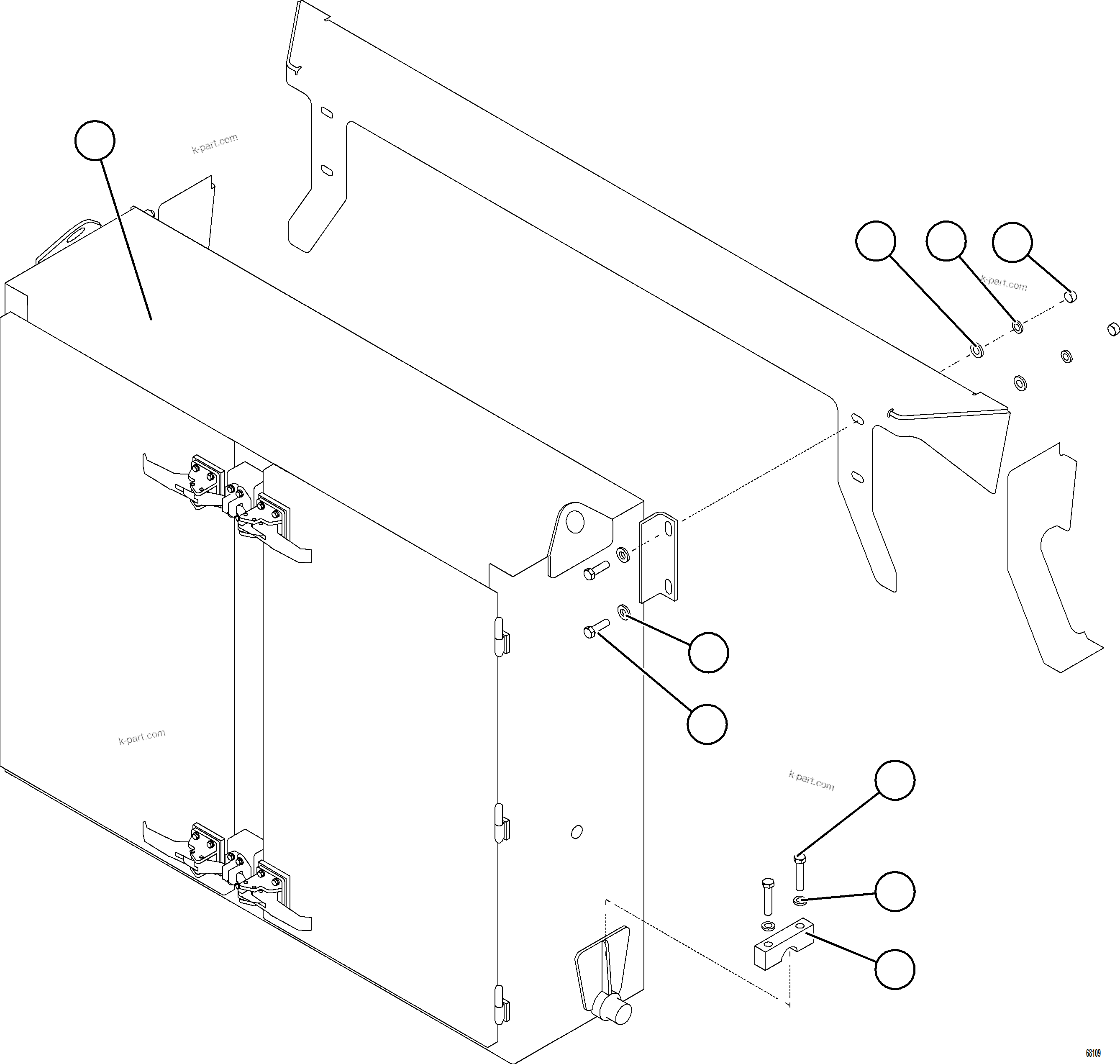 Komatsu parts book diagram for AFE78-H 930E-5 S/N A40038 - A40041, A40044 - A40045, A40048 - A40049, A40053  SOUTHFLANK: HYDRAULIC BRAKE CABINET INSTALLATION