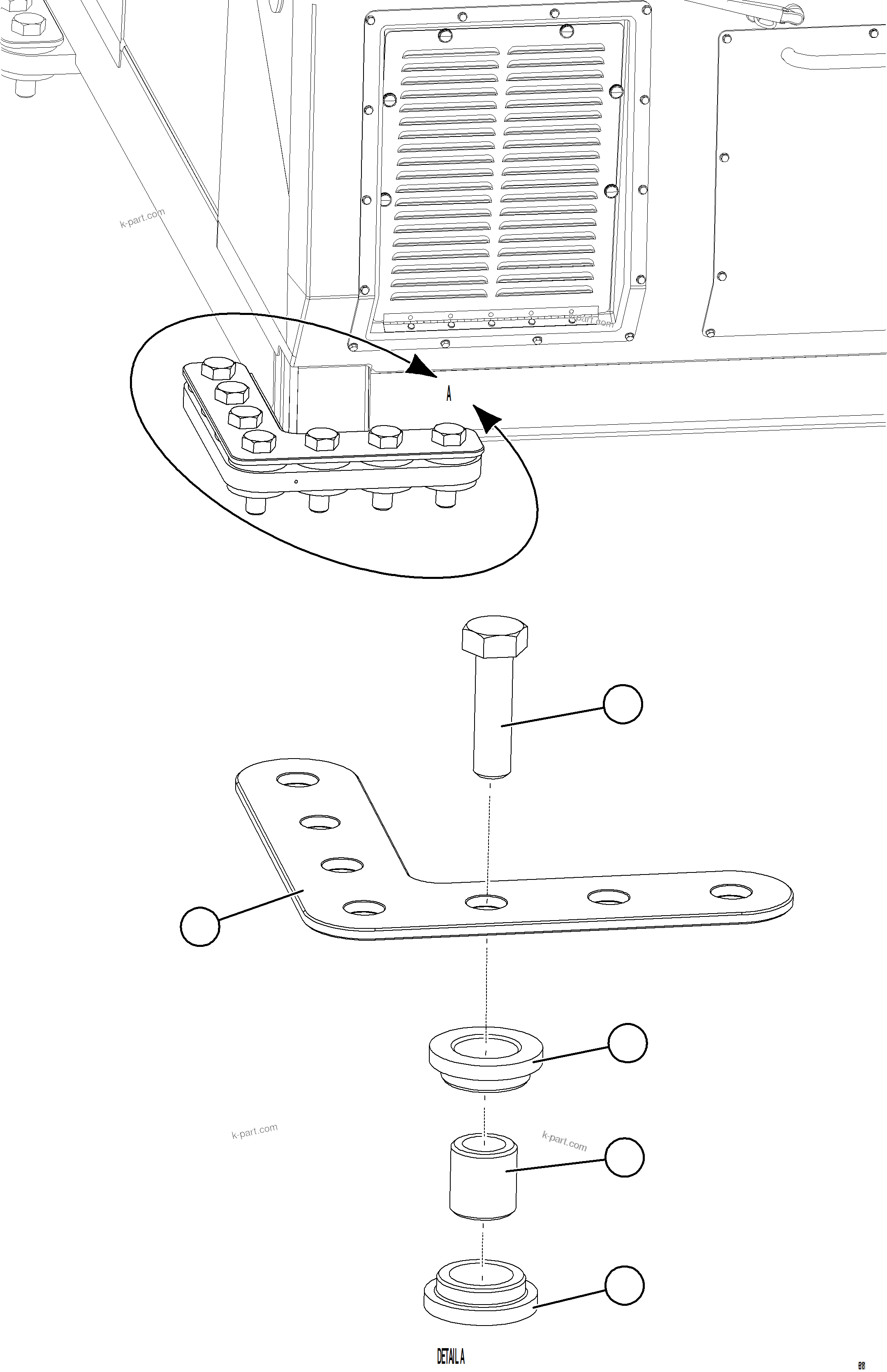 Komatsu parts book diagram for AFE78-H 930E-5 S/N A40038 - A40041, A40044 - A40045, A40048 - A40049, A40053  SOUTHFLANK: CAB MOUNTING HARDWARE