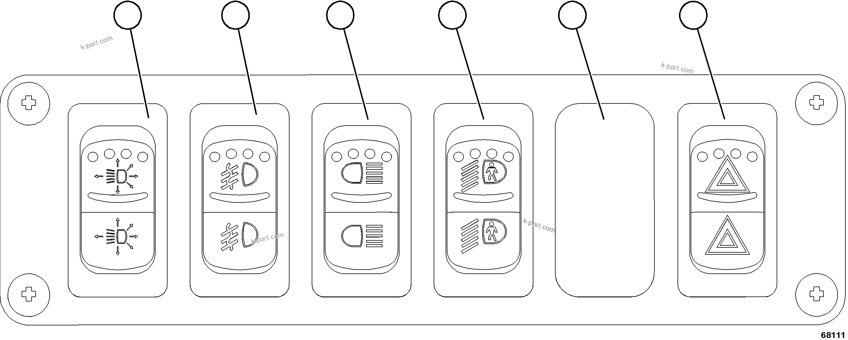 Komatsu parts book diagram for AFE78-H 930E-5 S/N A40038 - A40041, A40044 - A40045, A40048 - A40049, A40053  SOUTHFLANK: LOWER LH DASH MODULE