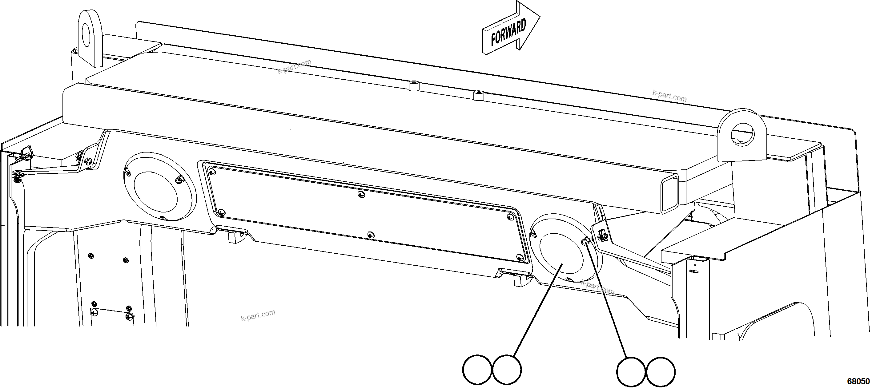 Komatsu parts book diagram for AFE78-H 930E-5 S/N A40038 - A40041, A40044 - A40045, A40048 - A40049, A40053  SOUTHFLANK: FRONT SPEAKER INSTALLATION