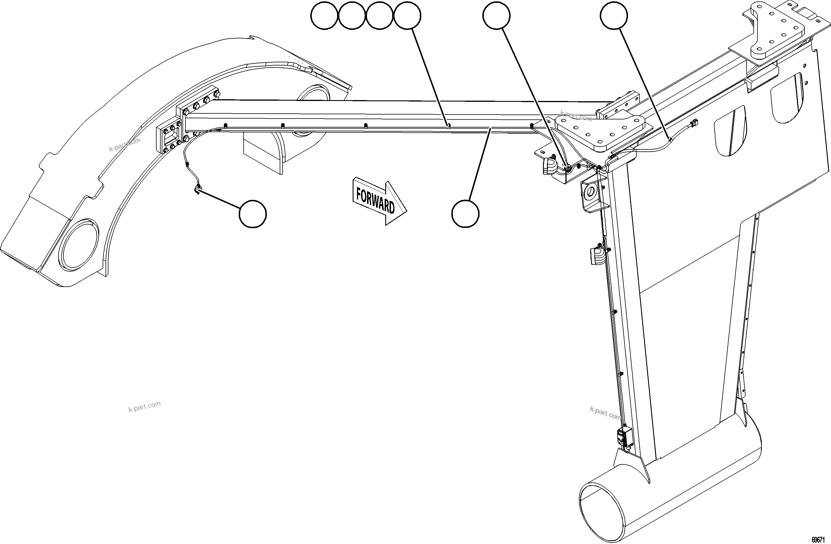 Komatsu parts book diagram for AFE78-S 930E-5 S/N A40078 - A40079  BOLIDEN: ENGINE AIR INTAKE PRESSURE SWITCH