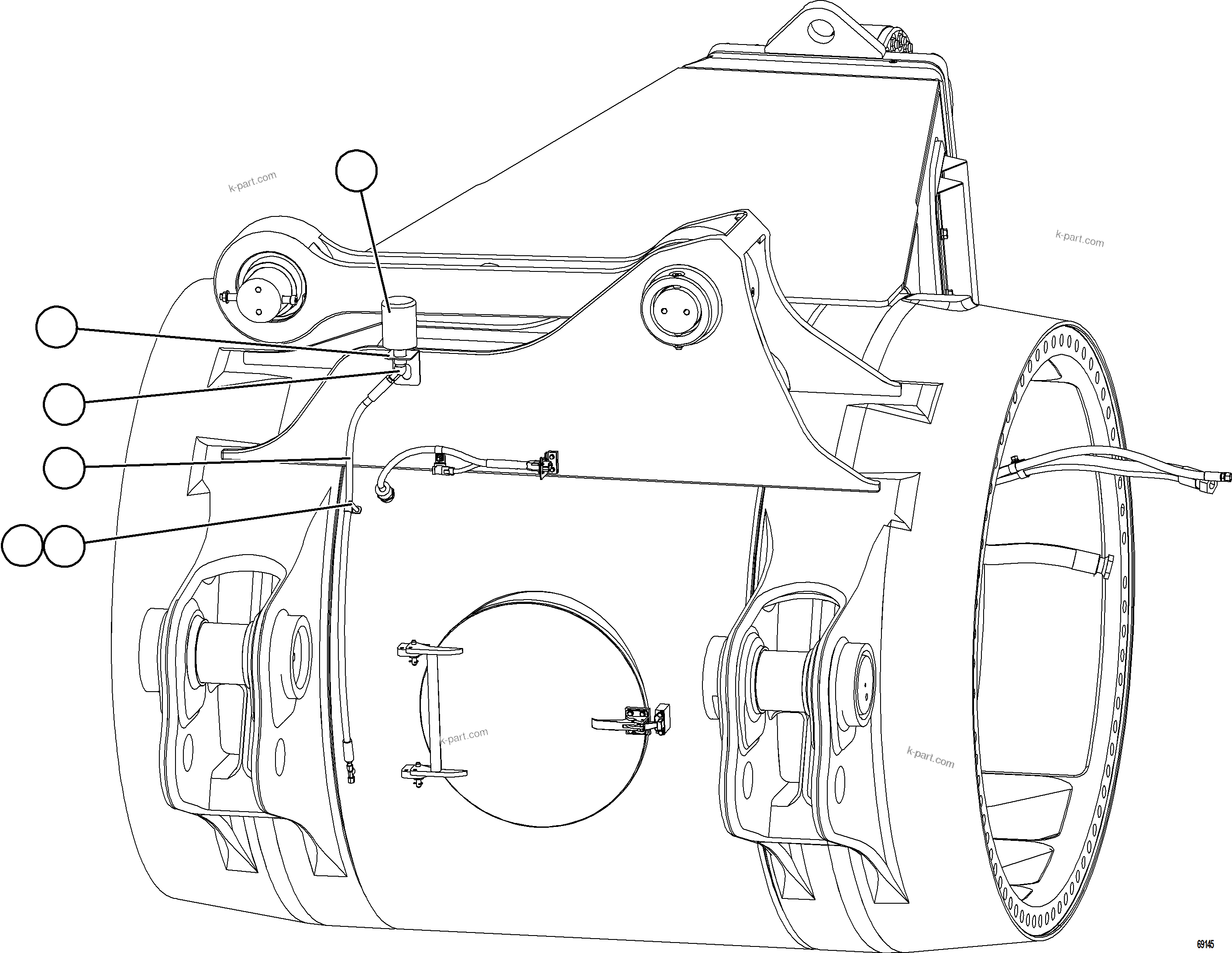 Komatsu parts book diagram for AFE78-S 930E-5 S/N A40078 - A40079  BOLIDEN: REAR AXLE BLOWER PRESSURE SWITCH INSTALLATION  2/2