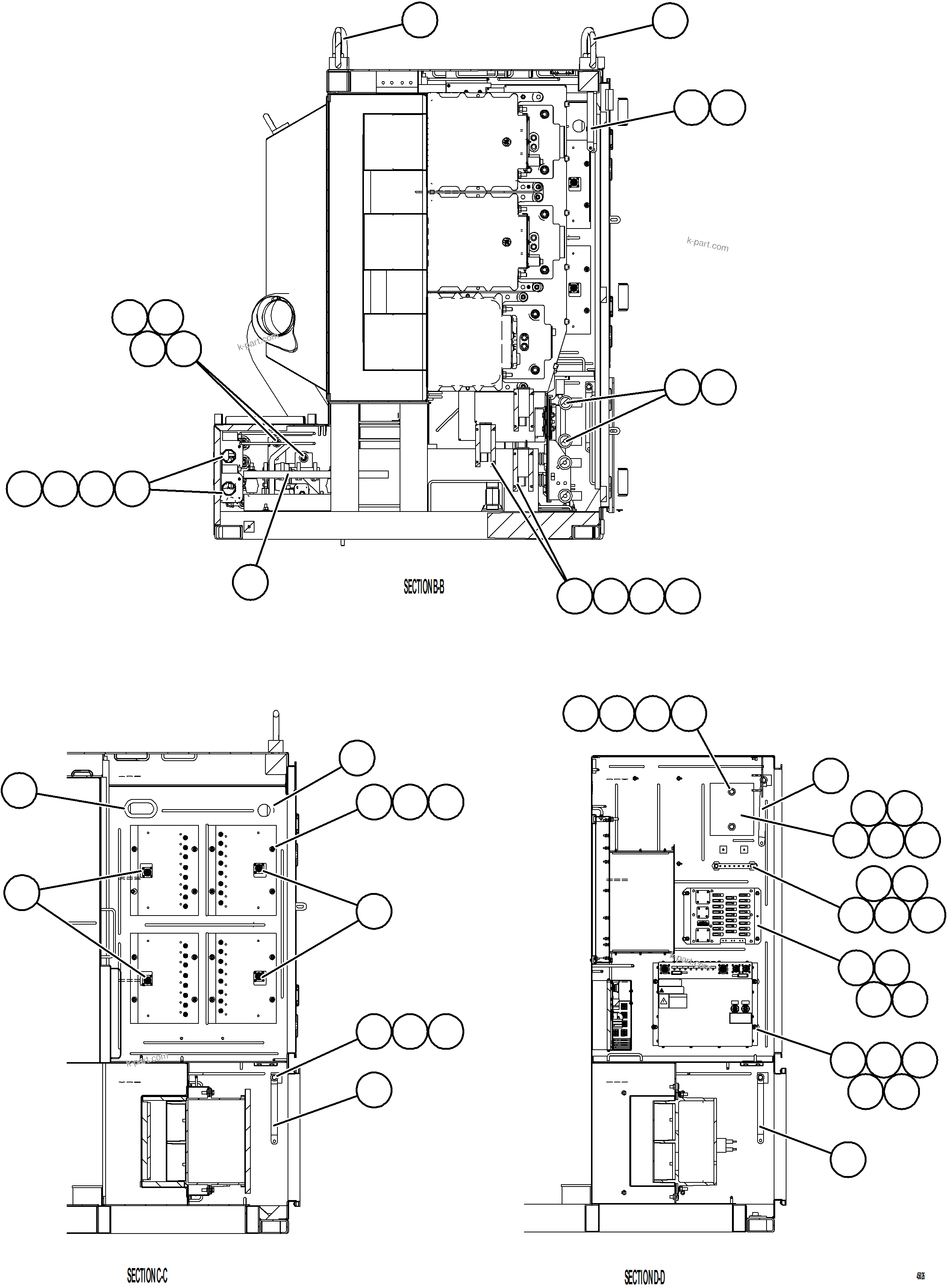 Komatsu parts book diagram for AFE78-S 930E-5 S/N A40078 - A40079  BOLIDEN: CONTROL CABINET    2/7