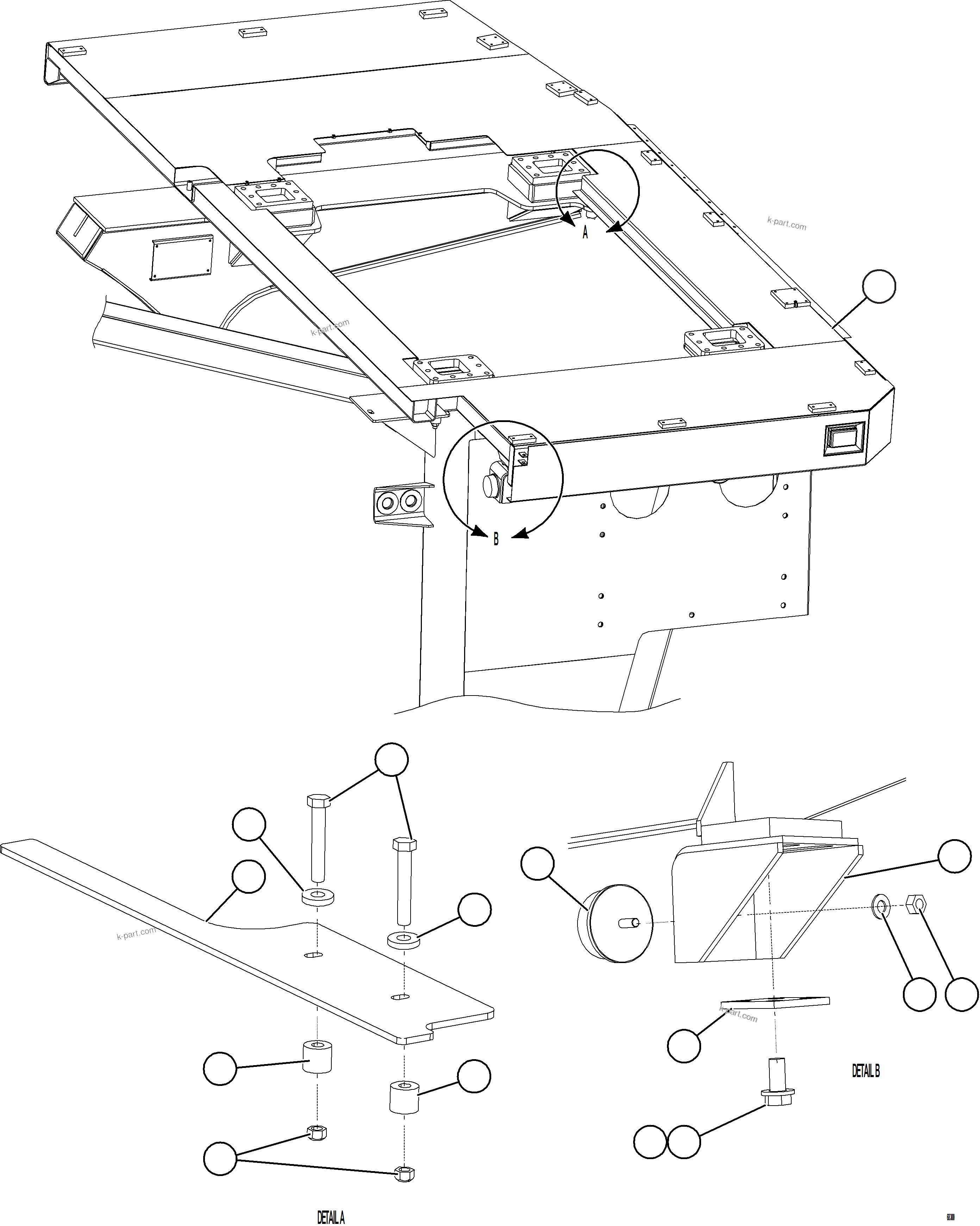 Komatsu parts book diagram for AFE78-S 930E-5 S/N A40078 - A40079  BOLIDEN: LH DECK INSTALLATION