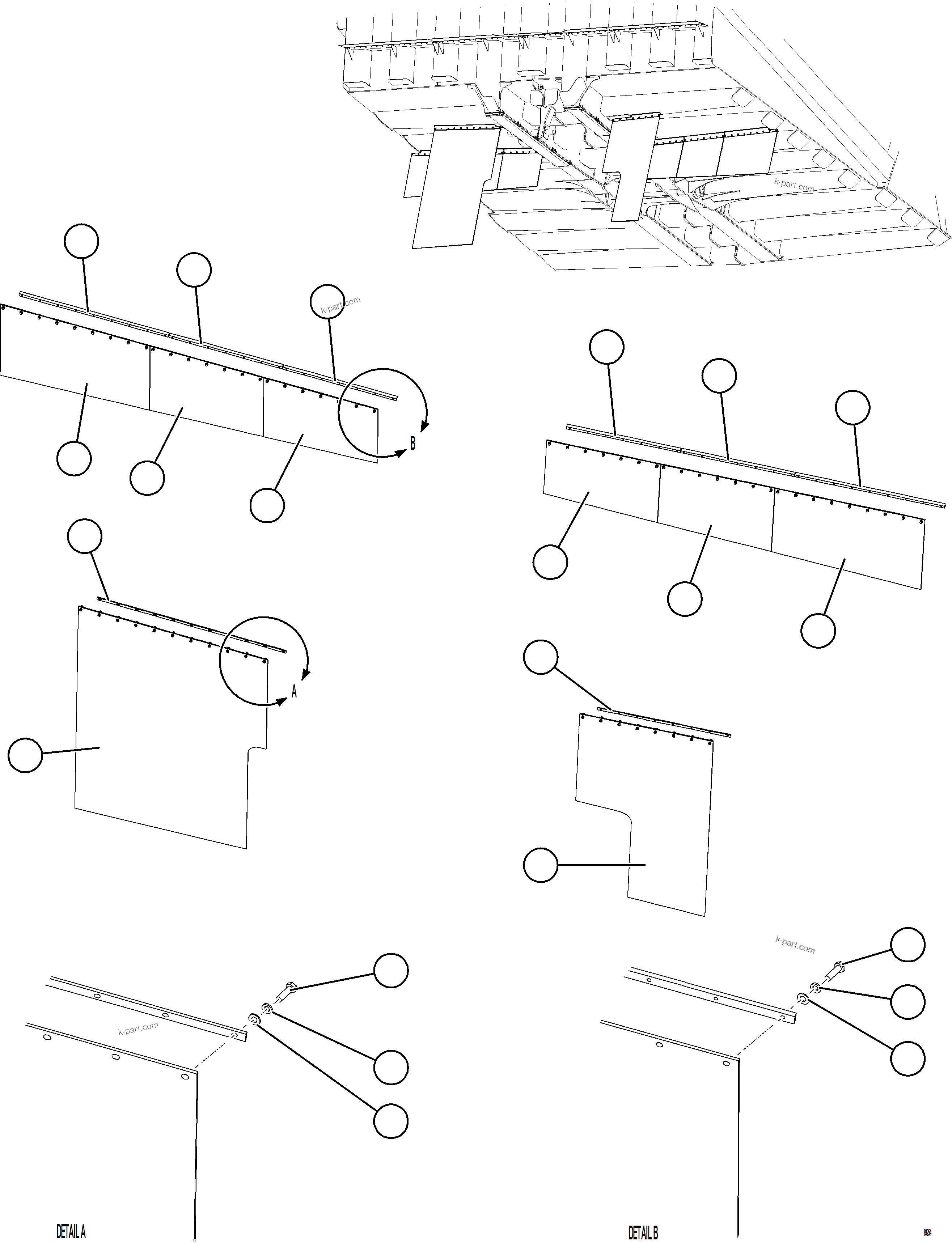 Komatsu parts book diagram for AFE78-S 930E-5 S/N A40078 - A40079  BOLIDEN: DUMP BODY MUD FLAPS    2/2