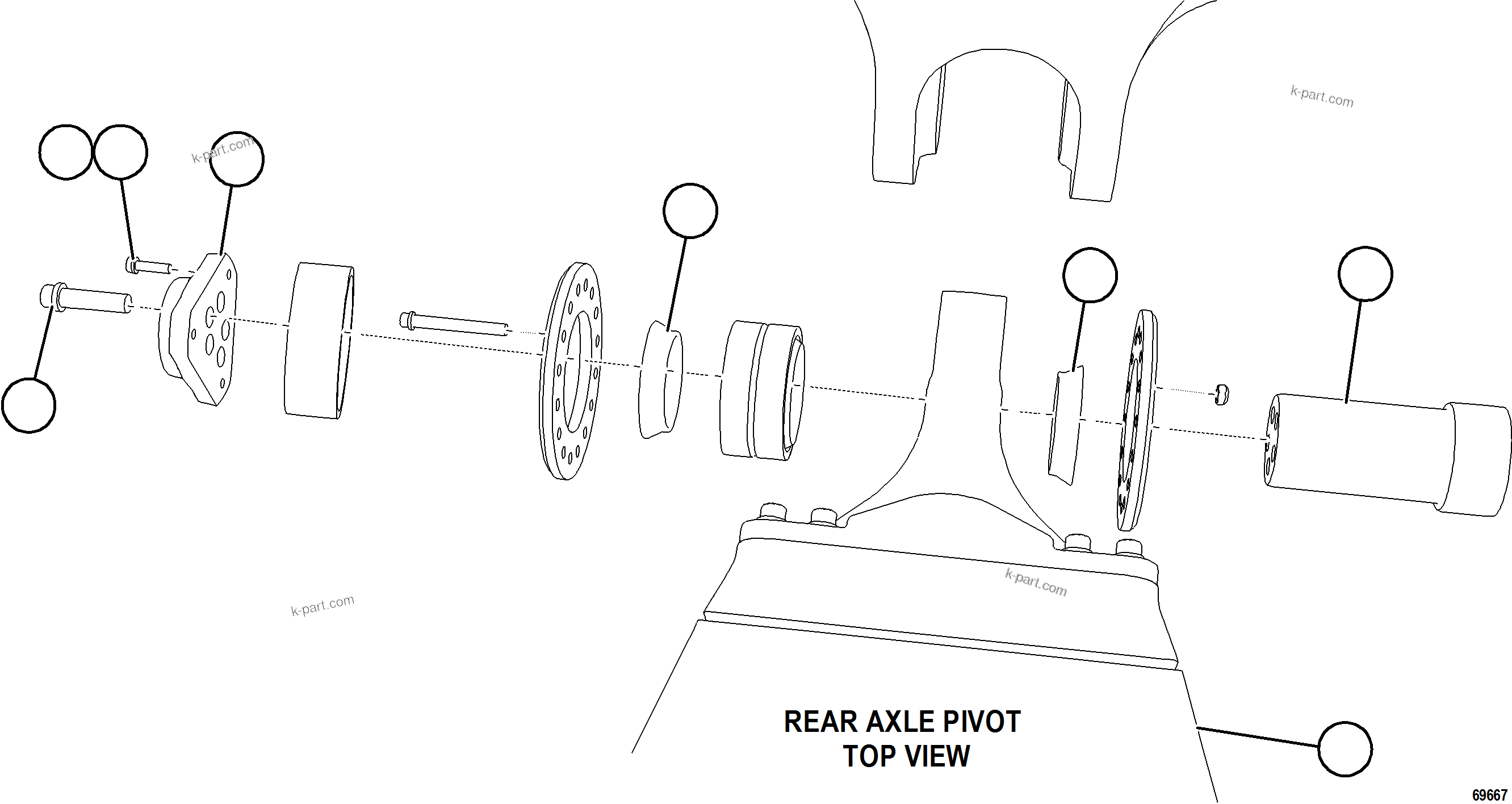 Komatsu parts book diagram for AFE78-S 930E-5 S/N A40078 - A40079  BOLIDEN: REAR AXLE HOUSING INSTALLATION