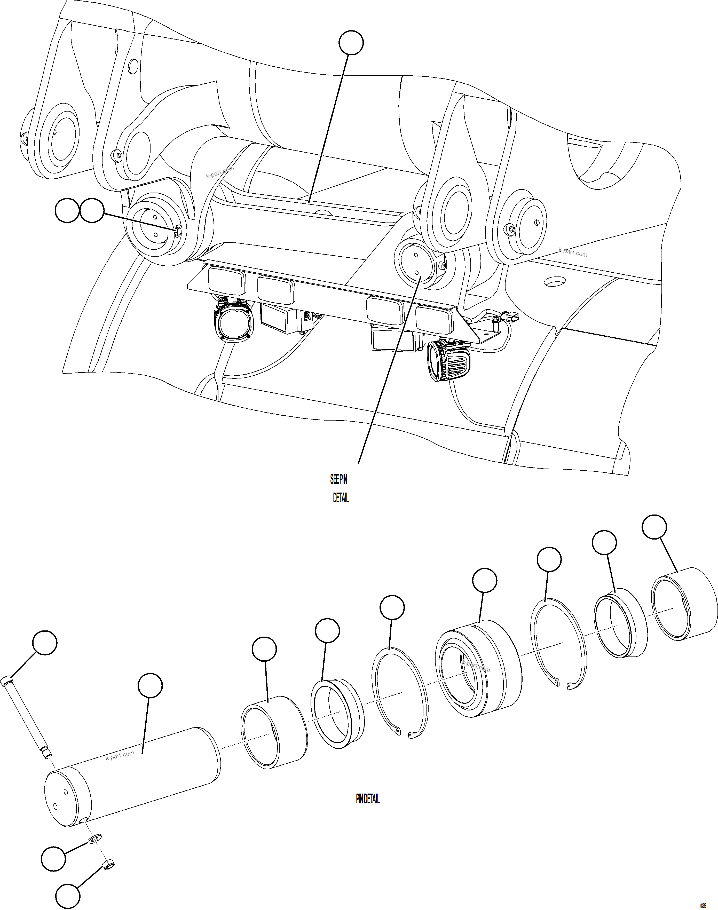 Komatsu parts book diagram for AFE78-S 930E-5 S/N A40078 - A40079  BOLIDEN: ANTI-SWAY BAR INSTALLATION