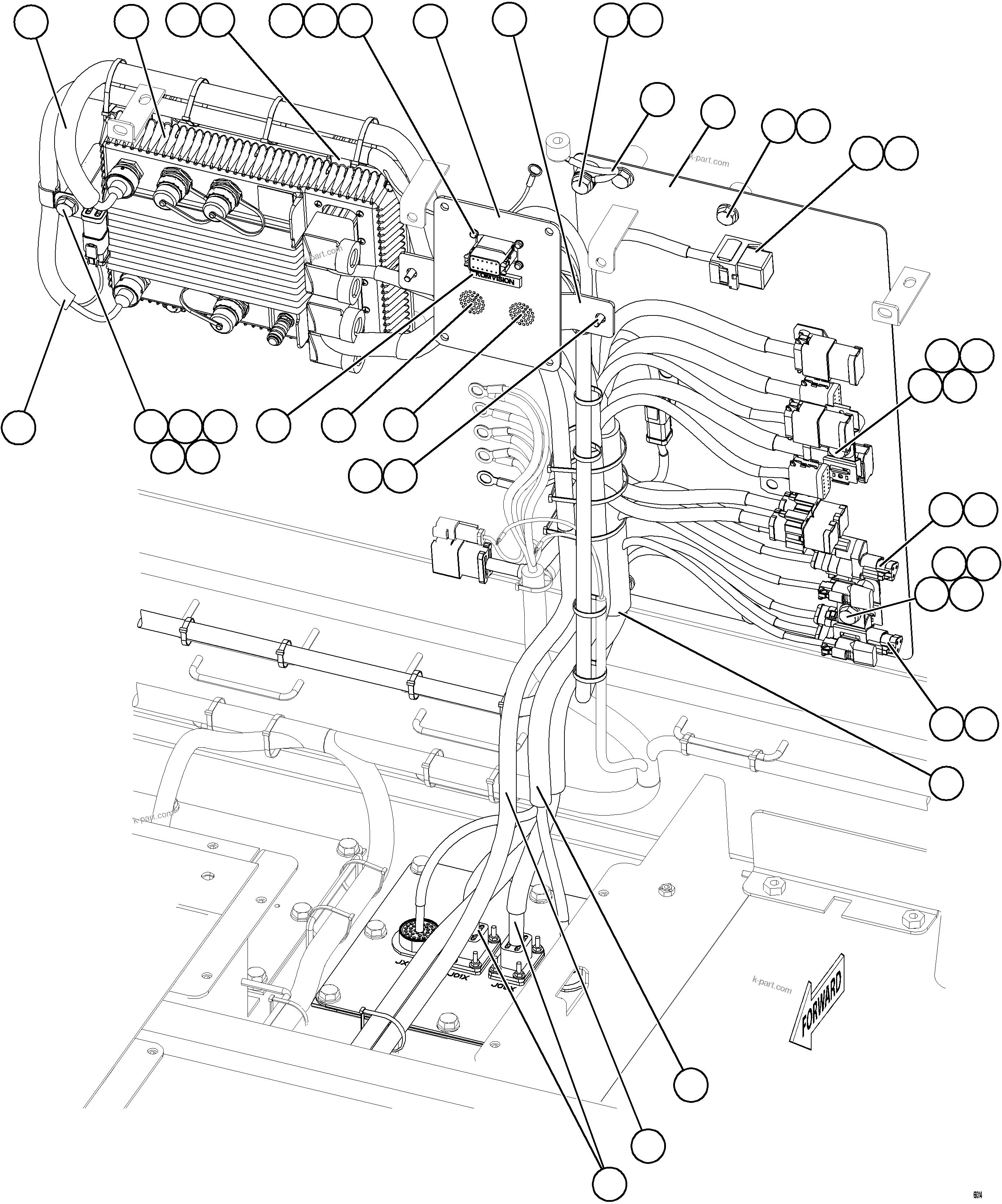 Komatsu parts book diagram for AFE78-S 930E-5 S/N A40078 - A40079  BOLIDEN: KOMVISION CONTROLLER BOX