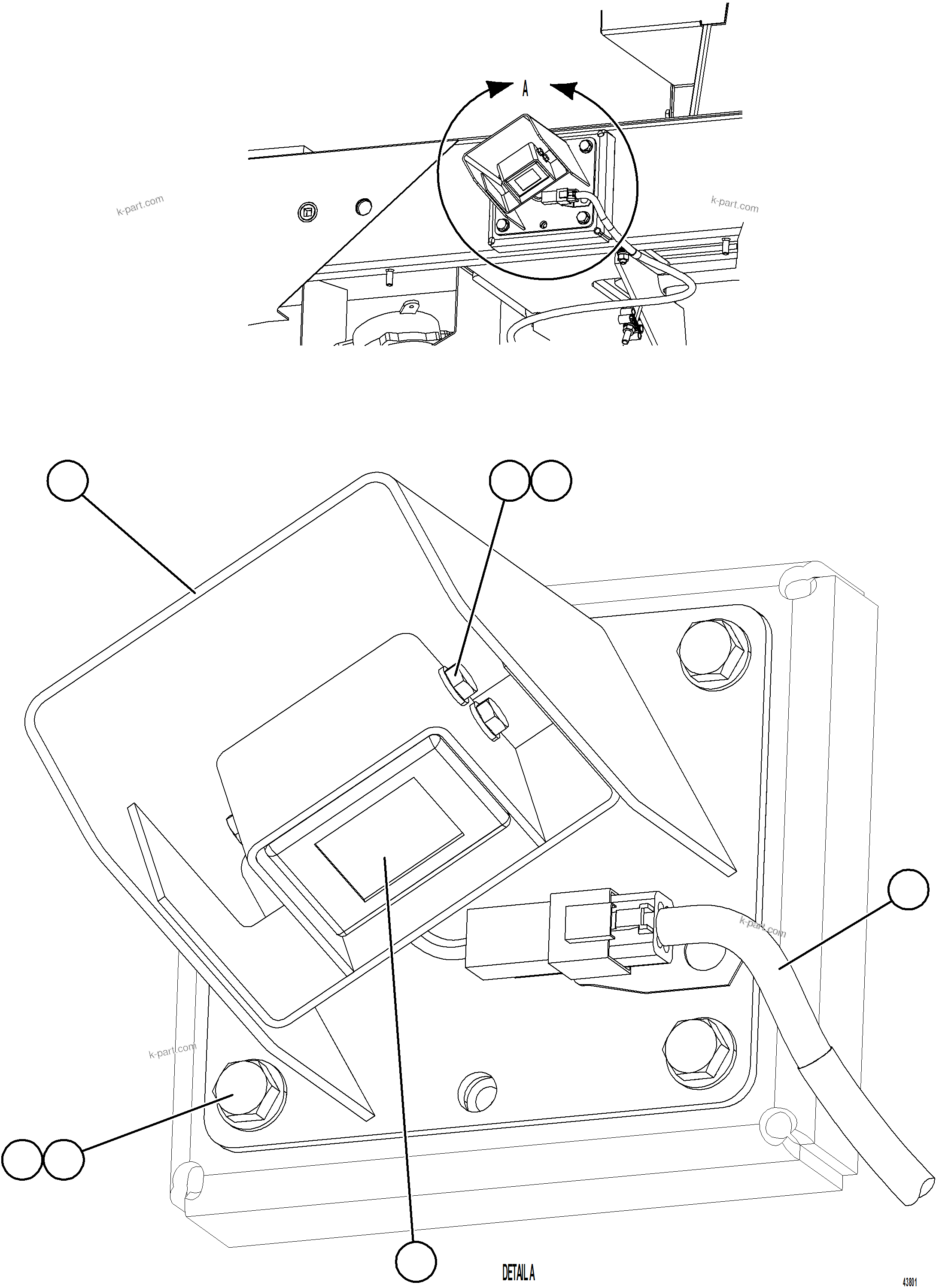Komatsu parts book diagram for AFE78-S 930E-5 S/N A40078 - A40079  BOLIDEN: KOMVISION CAMERA INSTALLATION - LEFT