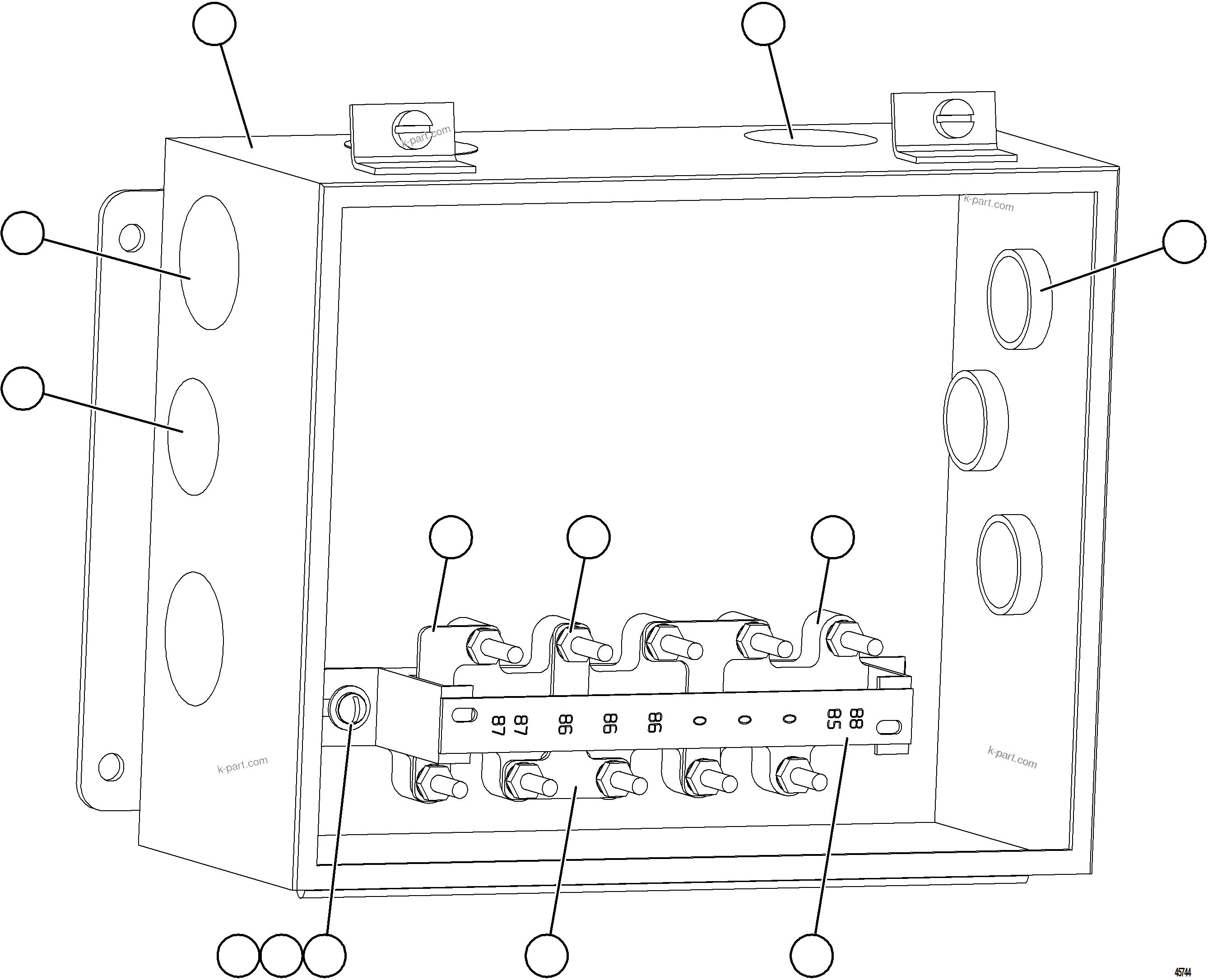 Komatsu parts book diagram for AFE78-S 930E-5 S/N A40078 - A40079  BOLIDEN: HOTSTART BOX ASSEMBLY    EJ5557