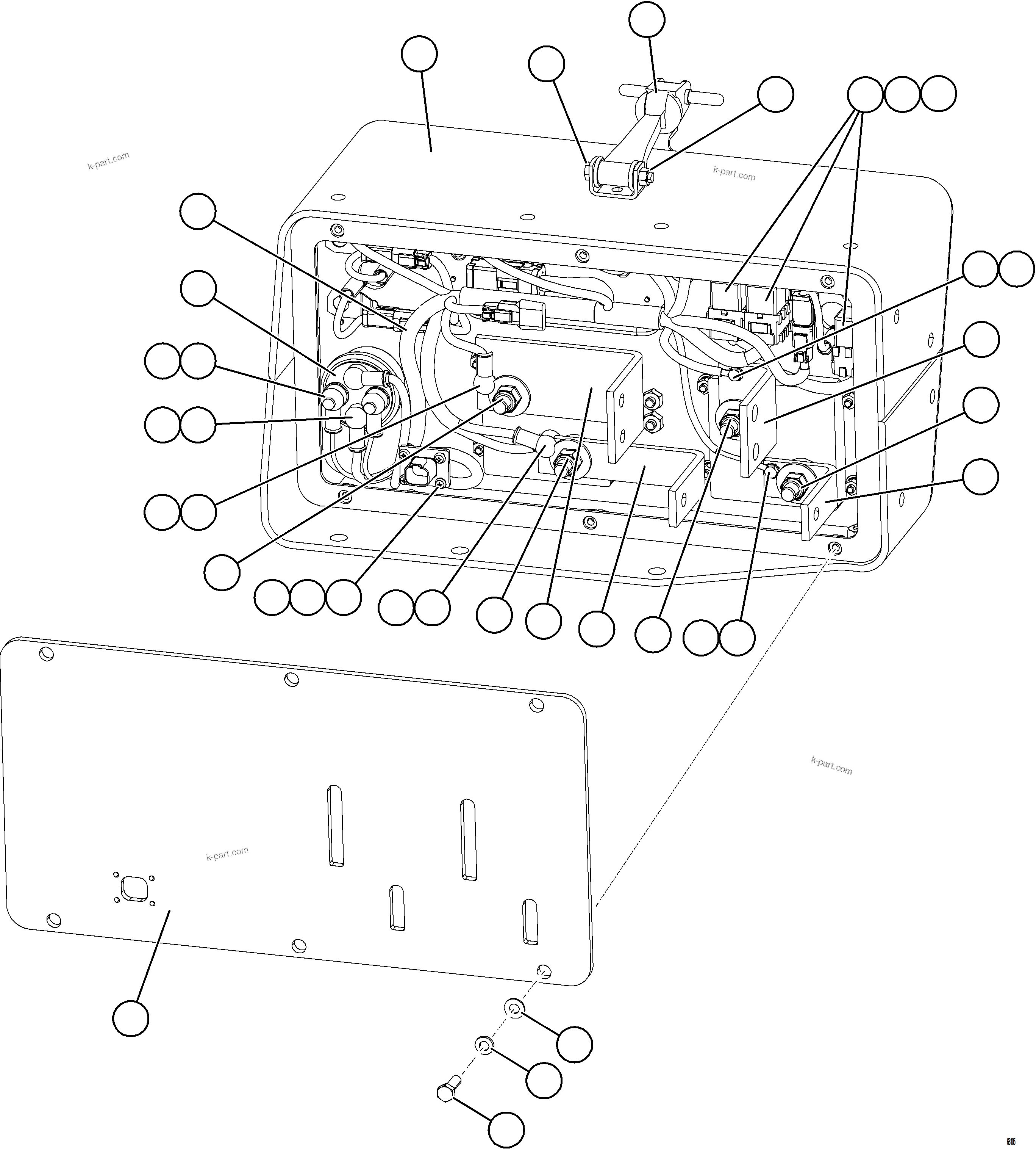 Komatsu parts book diagram for AFE78-X 930E-5 S/N A40089  IOCC: ISOLATION BOX    2/3