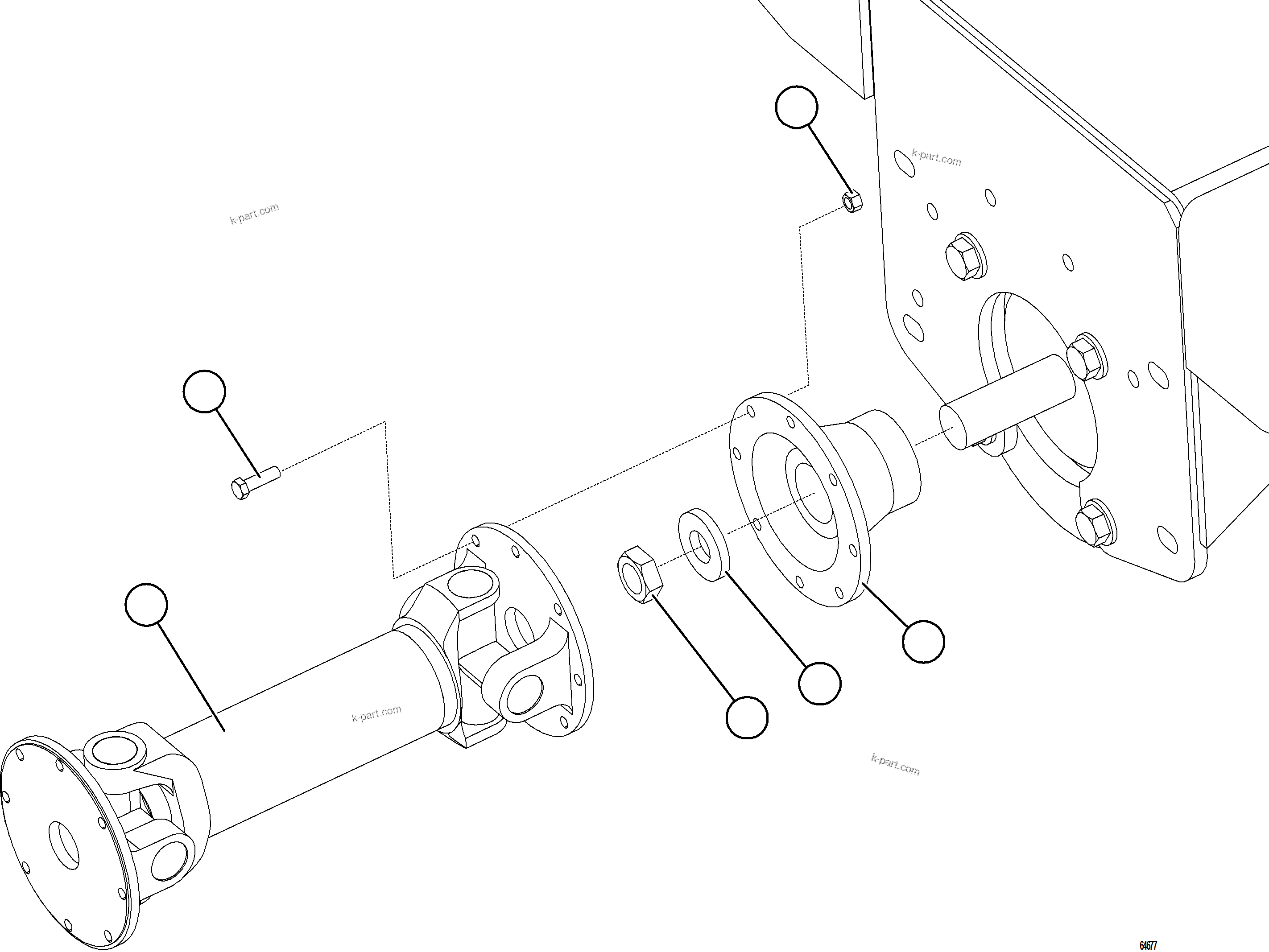 Komatsu parts book diagram for AFE78-X 930E-5 S/N A40089  IOCC: DRIVESHAFT INSTALLATION - HOIST PUMP
