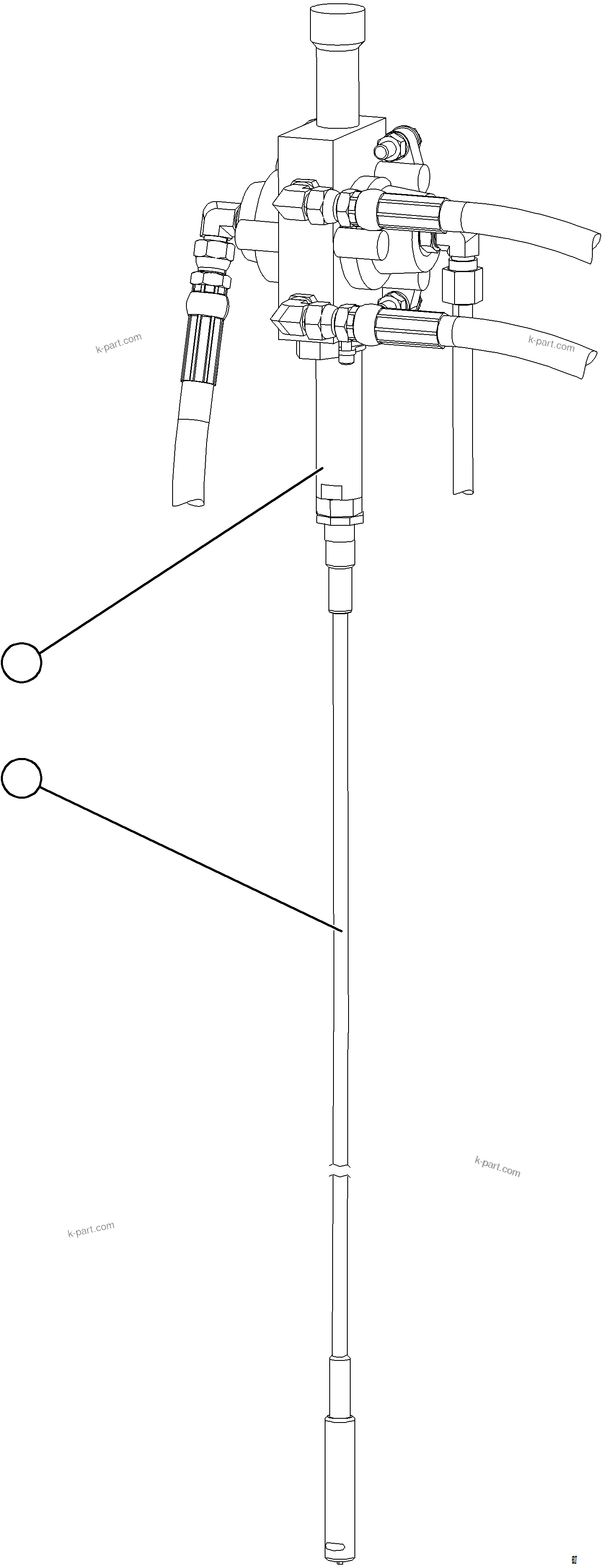 Komatsu parts book diagram for AFE78-X 930E-5 S/N A40089  IOCC: HOIST PILOT VALVE PIPING    2/2