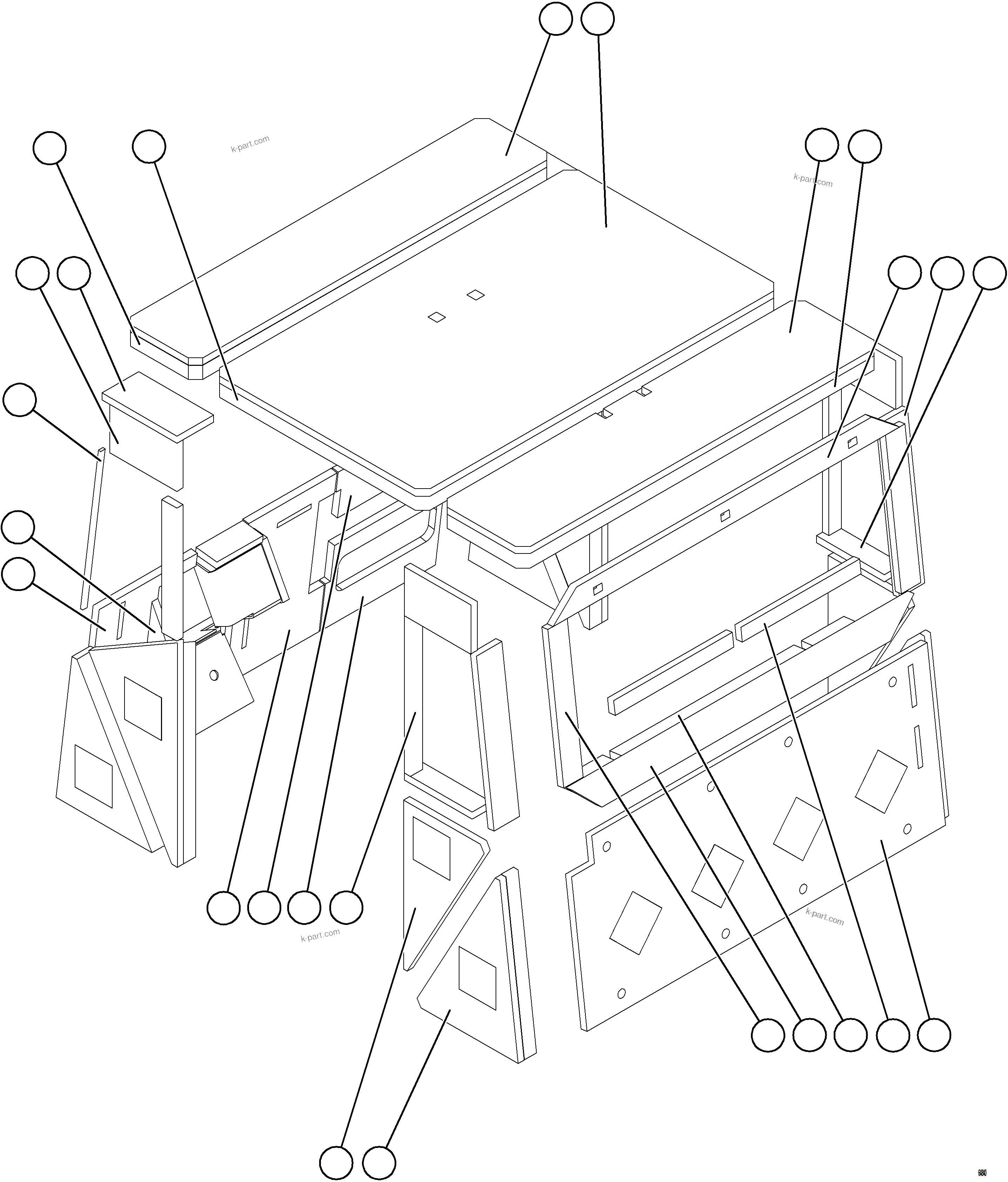 Komatsu parts book diagram for AFE78-X 930E-5 S/N A40089  IOCC: CAB INSULATION    2/2