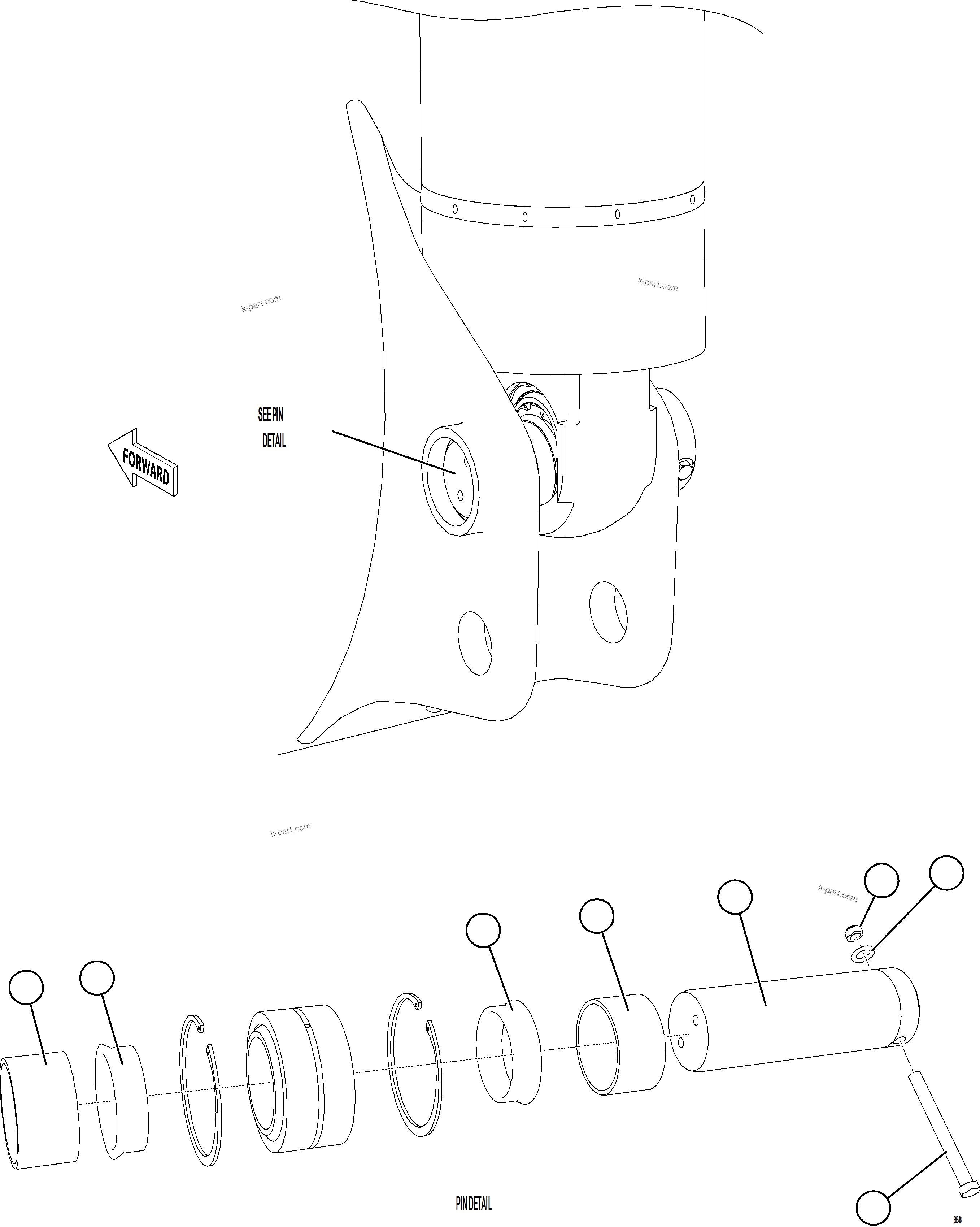 Komatsu parts book diagram for AFE78-X 930E-5 S/N A40089  IOCC: REAR SUSPENSION INSTALLATION