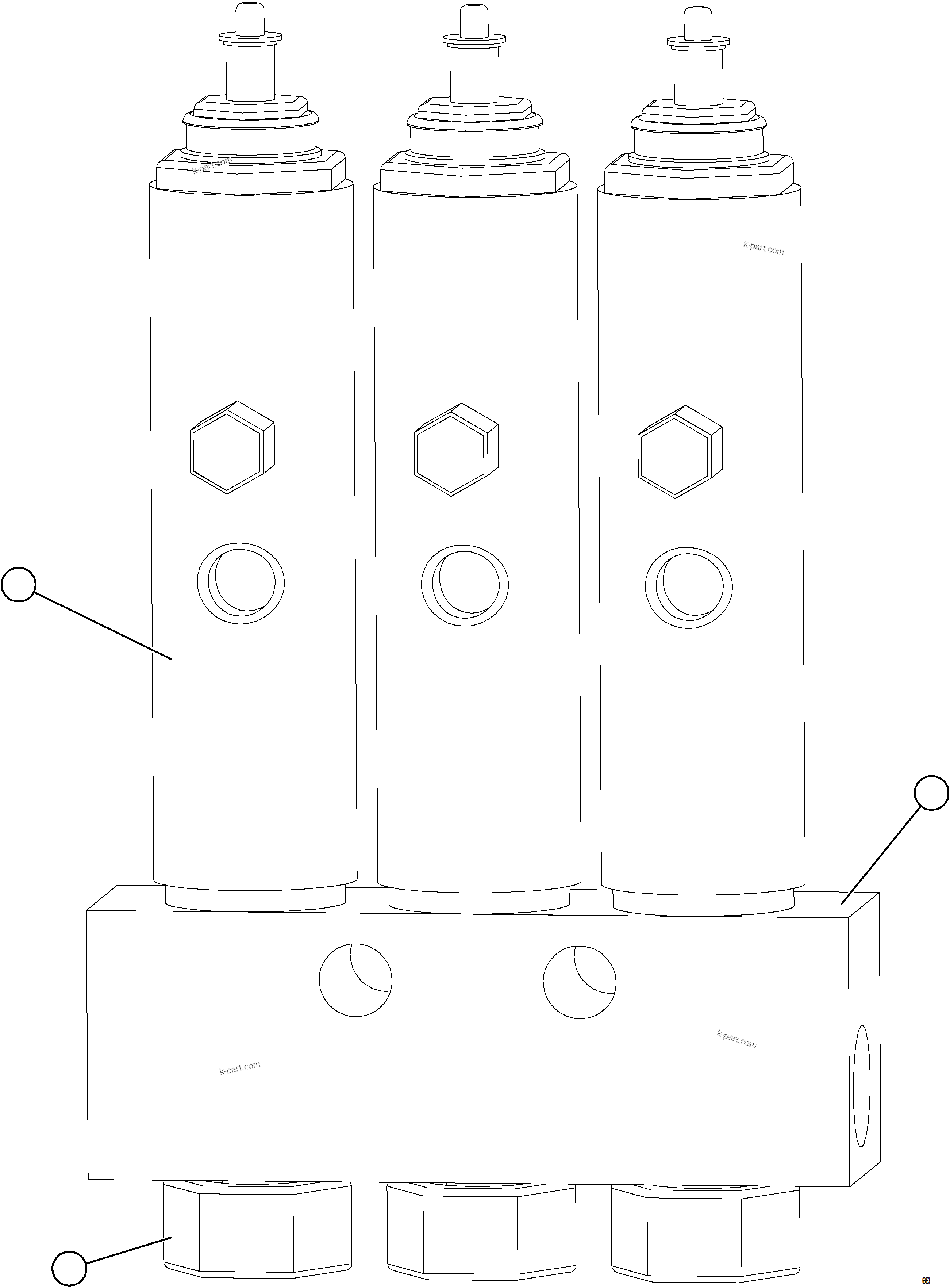 Komatsu parts book diagram for AFE78-X 930E-5 S/N A40089  IOCC: 3-PIECE INJECTOR ASSEMBLY    TA4410