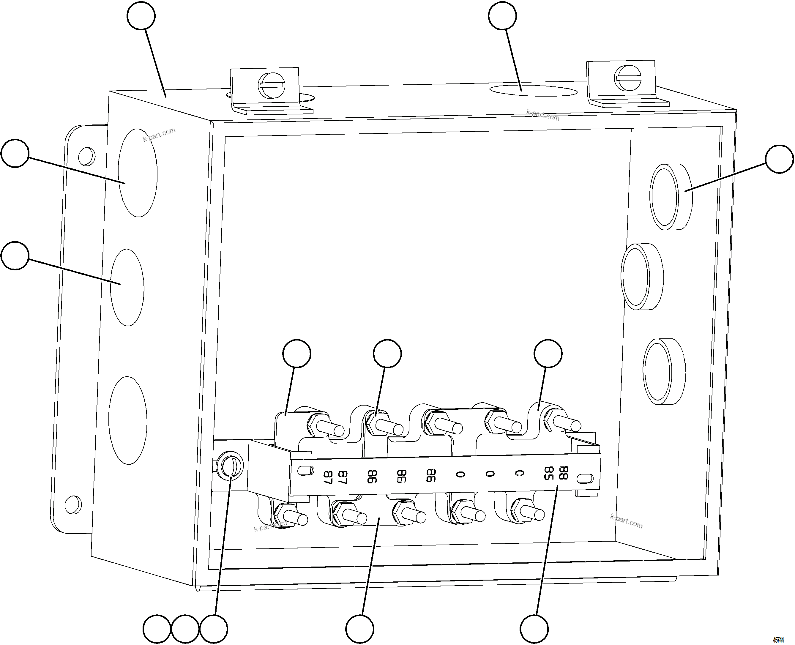 Komatsu parts book diagram for AFE78-X 930E-5 S/N A40089  IOCC: HOTSTART BOX ASSEMBLY    EJ5557