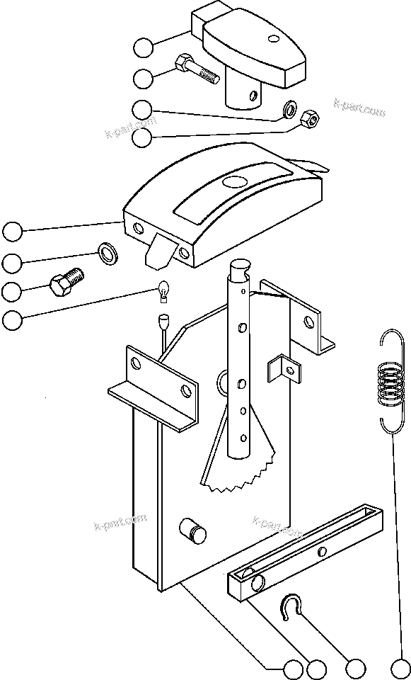 Komatsu parts book diagram for 330M S/N A10190-A10195 (DH637) (SA12V140Z-1): TRANSMISSION RANGE SELECTOR (7818-26-7000)