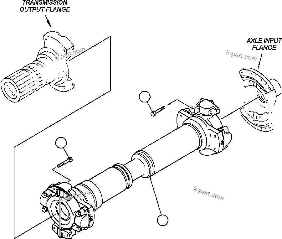 Komatsu parts book diagram for 330M S/N A10190-A10195 (DH637) (SA12V140Z-1): DRIVE SHAFT INSTALLATION