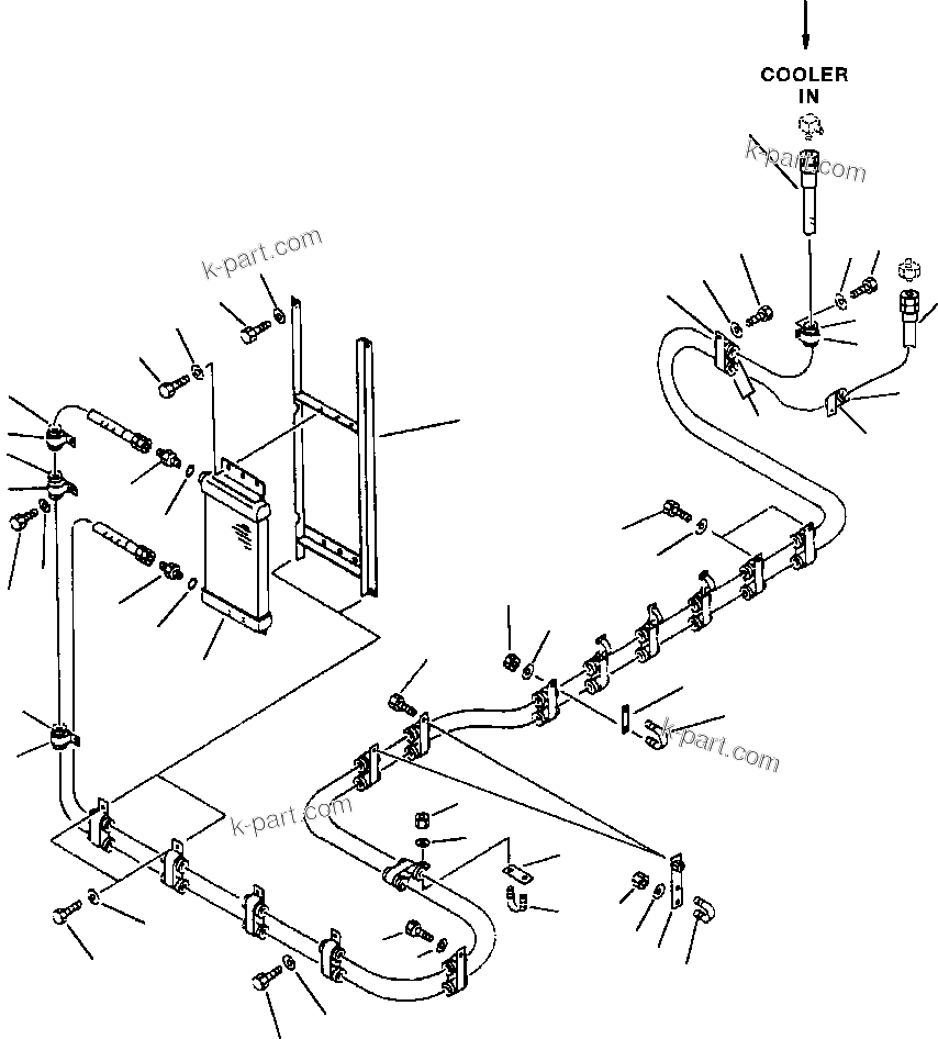 Komatsu parts book diagram for 330M S/N A10190-A10195 (DH637) (SA12V140Z-1): STEERING PIPING - 4